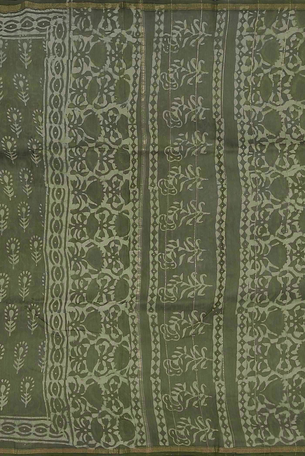 Green Chanderi Silk Cotton Saree