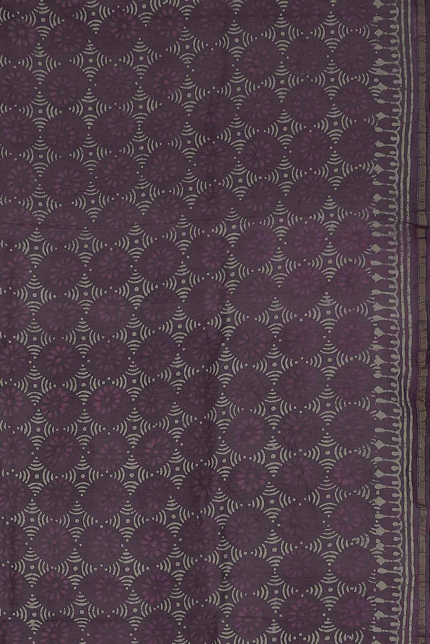 Lavender Chanderi Silk Cotton Saree