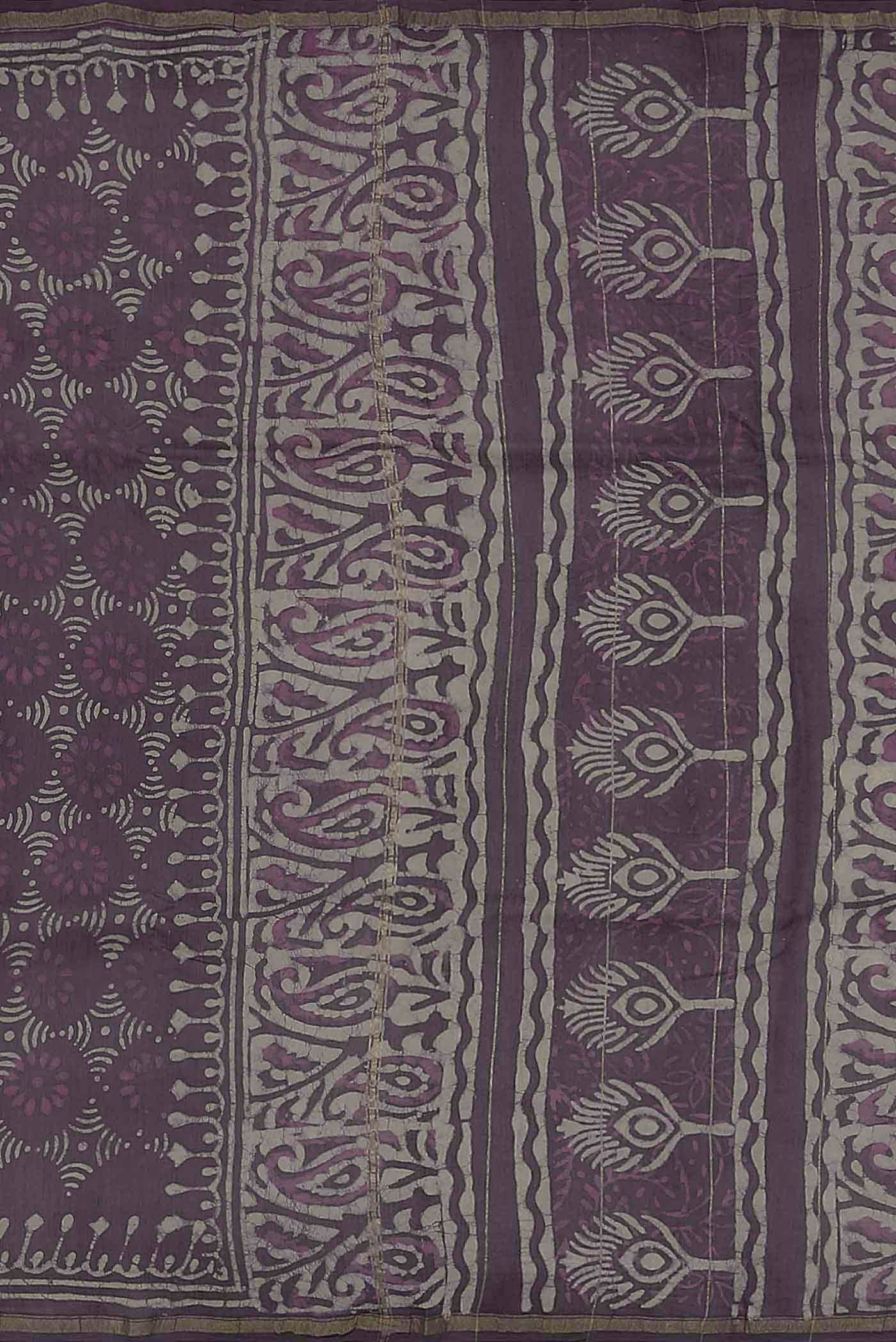 Lavender Chanderi Silk Cotton Saree