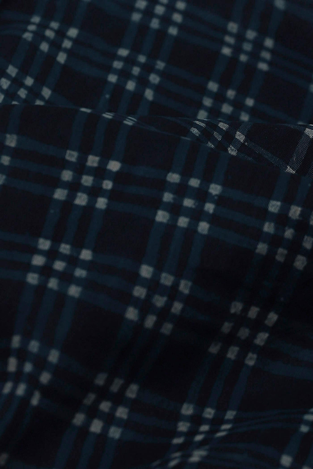 Navy Blue Chanderi Silk Cotton Saree