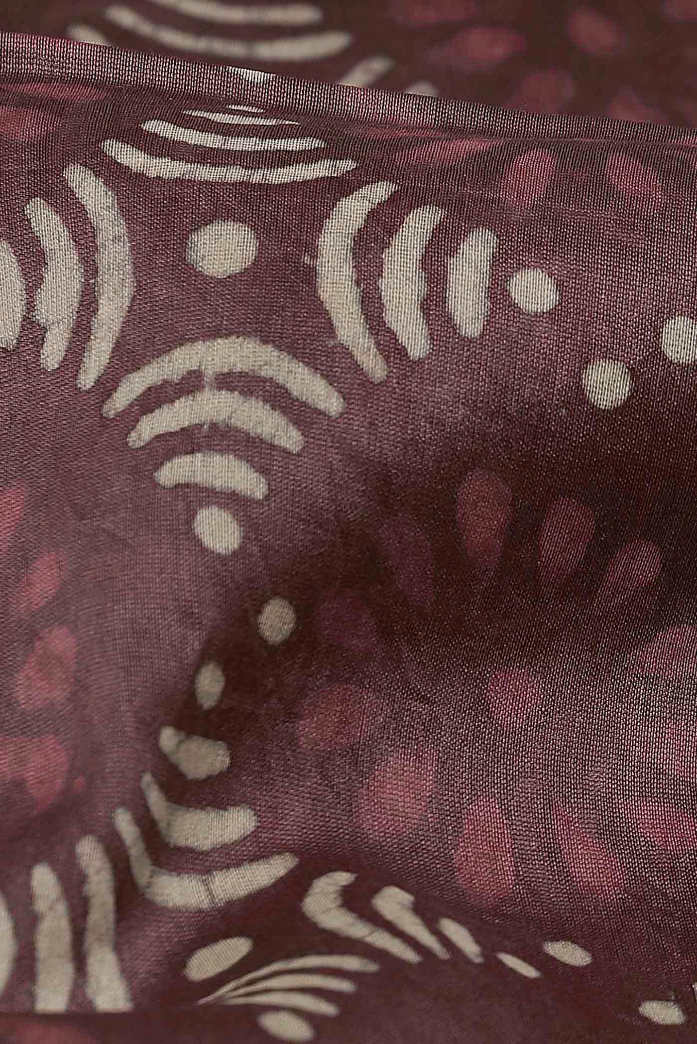 Mauve Chanderi Silk Cotton Saree