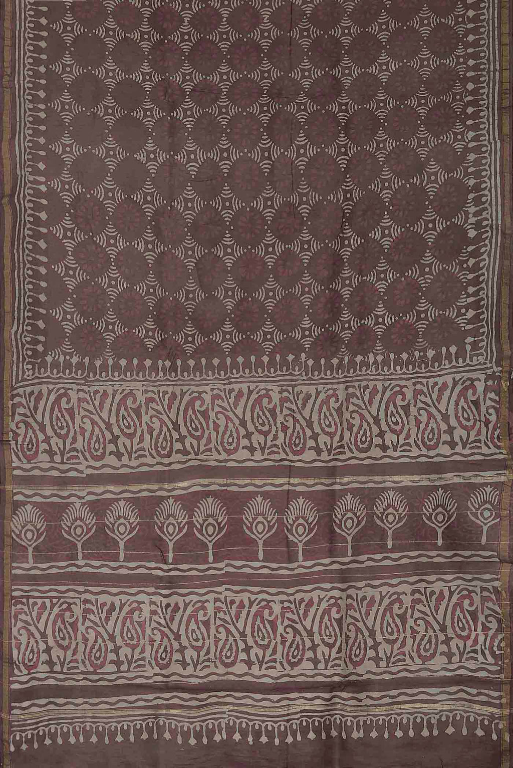 Mauve Chanderi Silk Cotton Saree