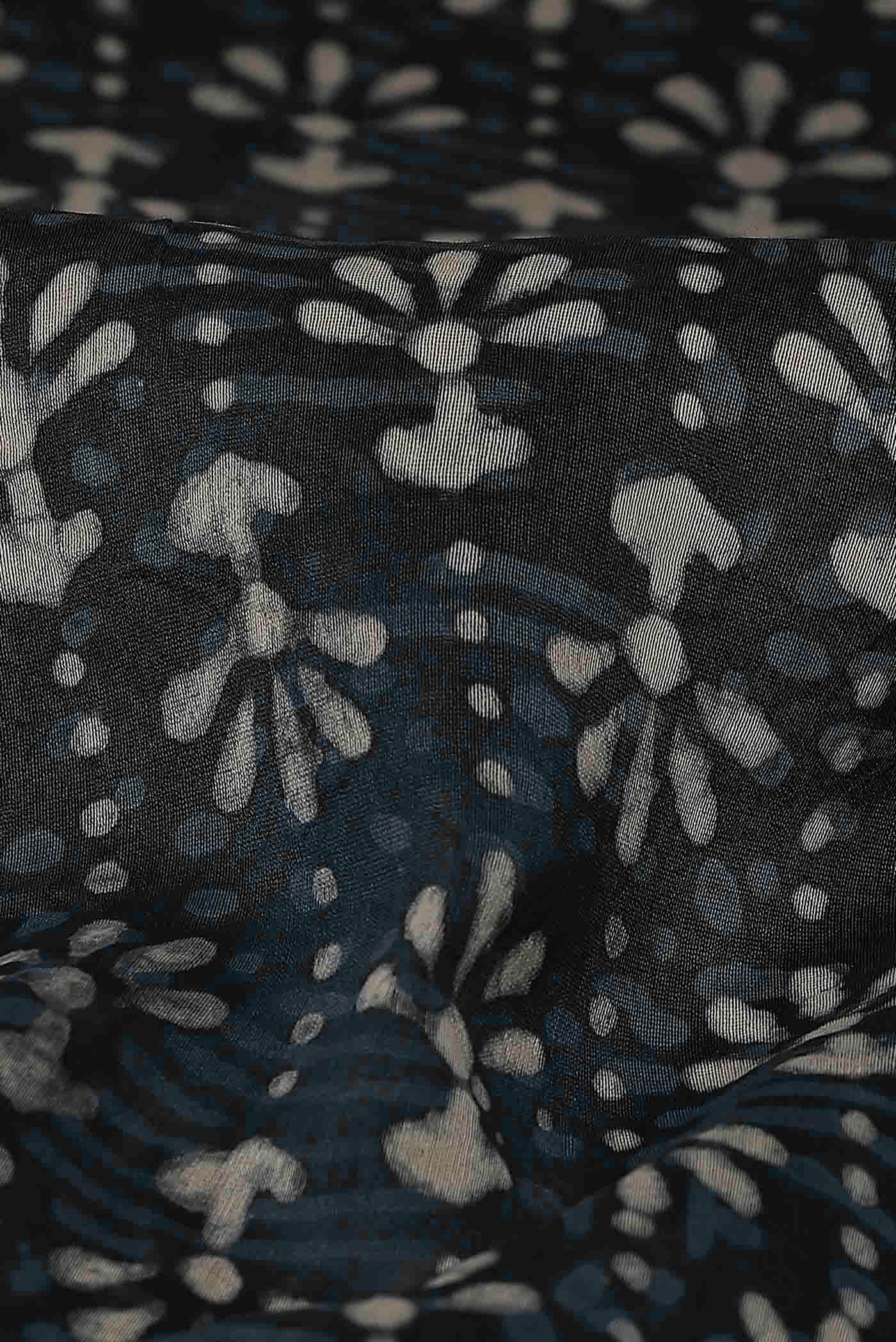 Grey Chanderi Silk Cotton Saree