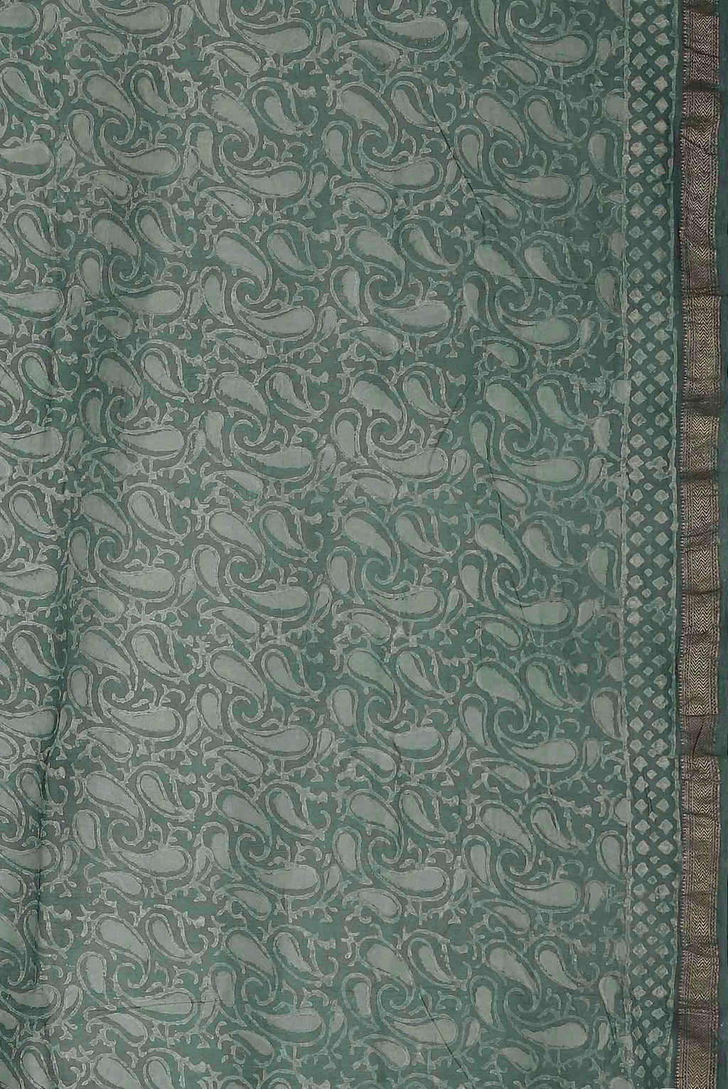Sage Green Maheshwari Silk Cotton Saree