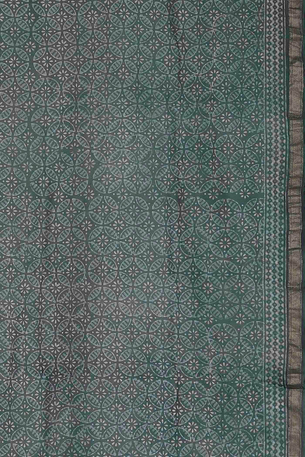 Green Maheshwari Silk Cotton Saree