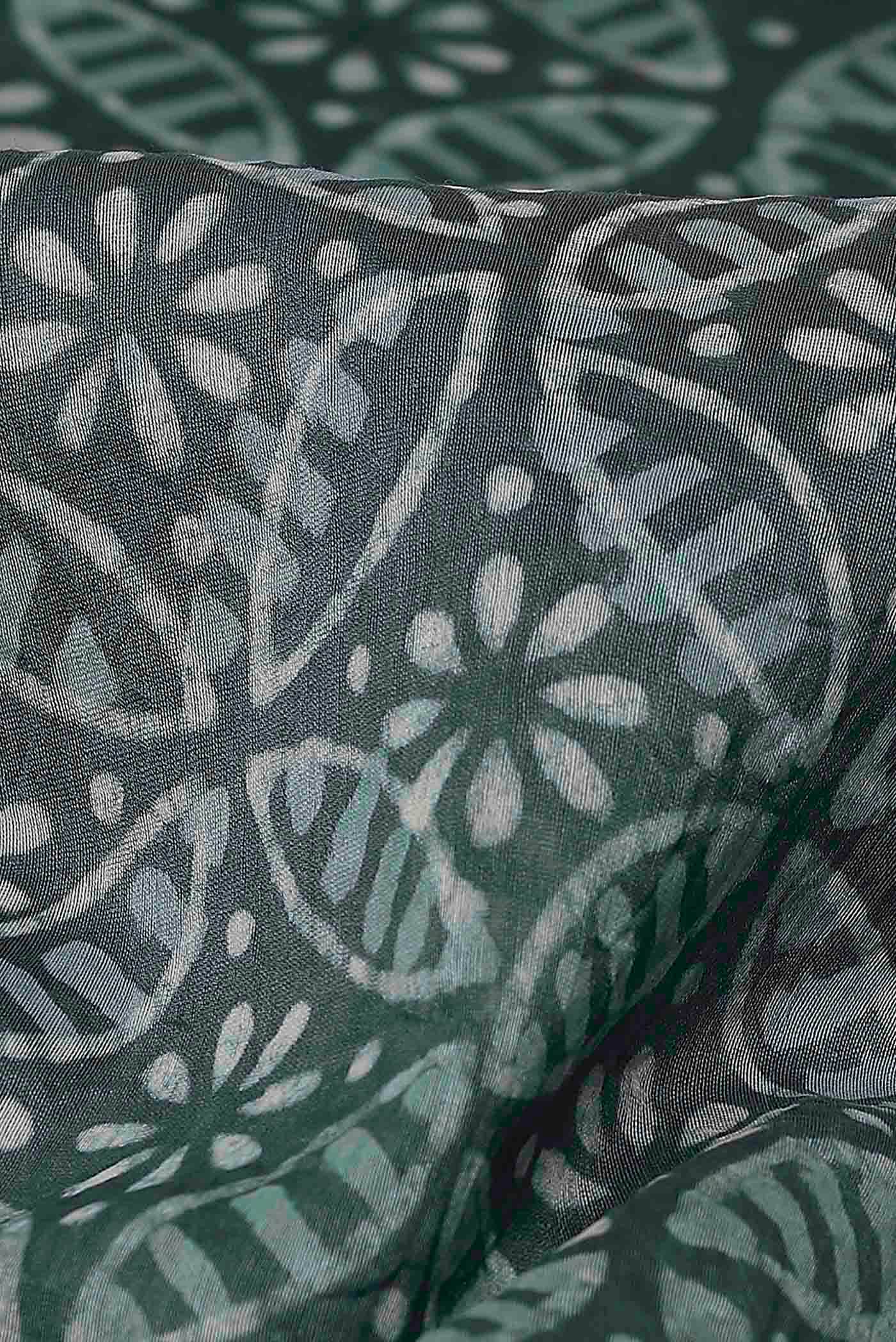 Green Maheshwari Silk Cotton Saree
