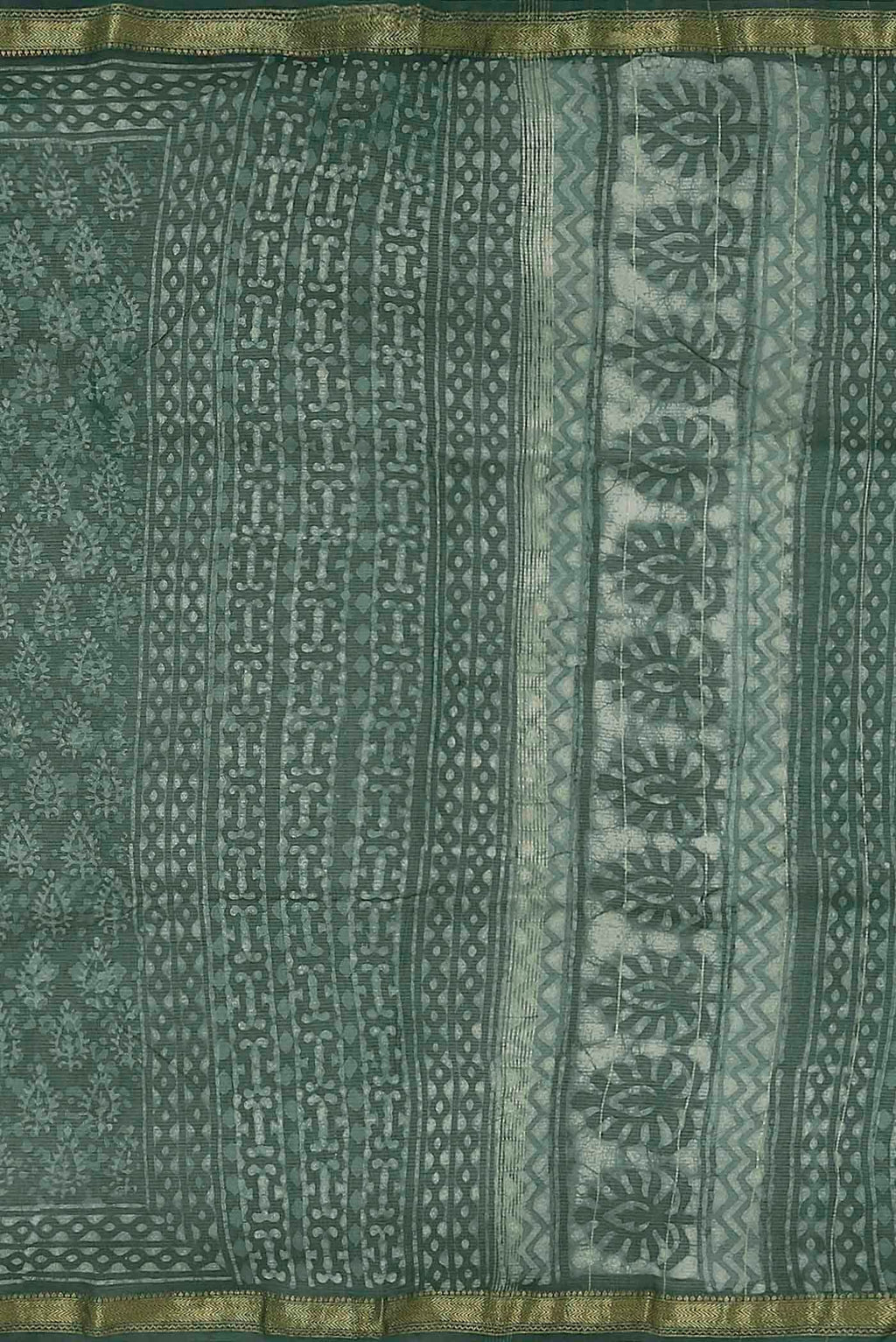 Sage Green Maheshwari Silk Cotton Saree