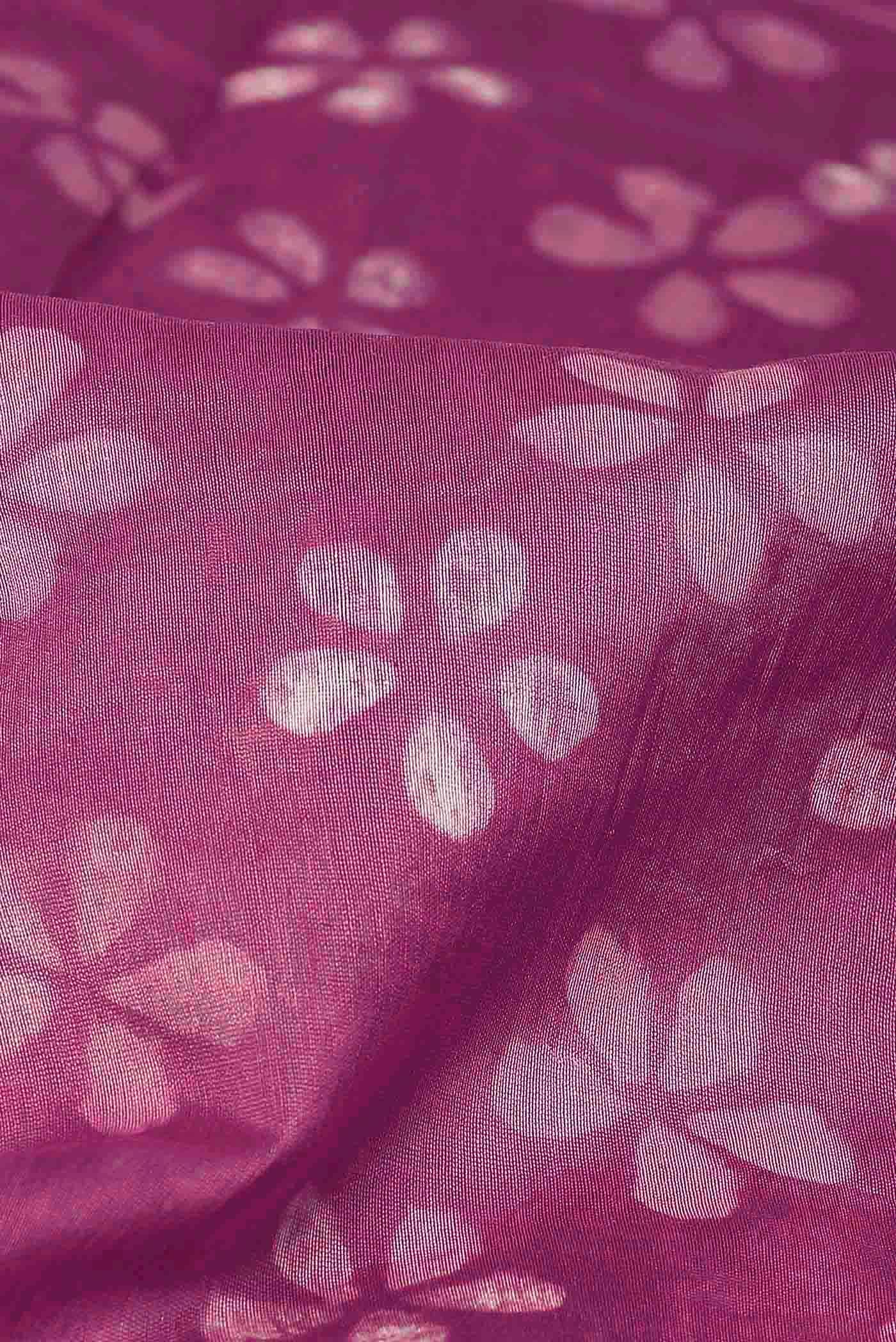 Rose pink Maheshwari Silk Cotton Saree