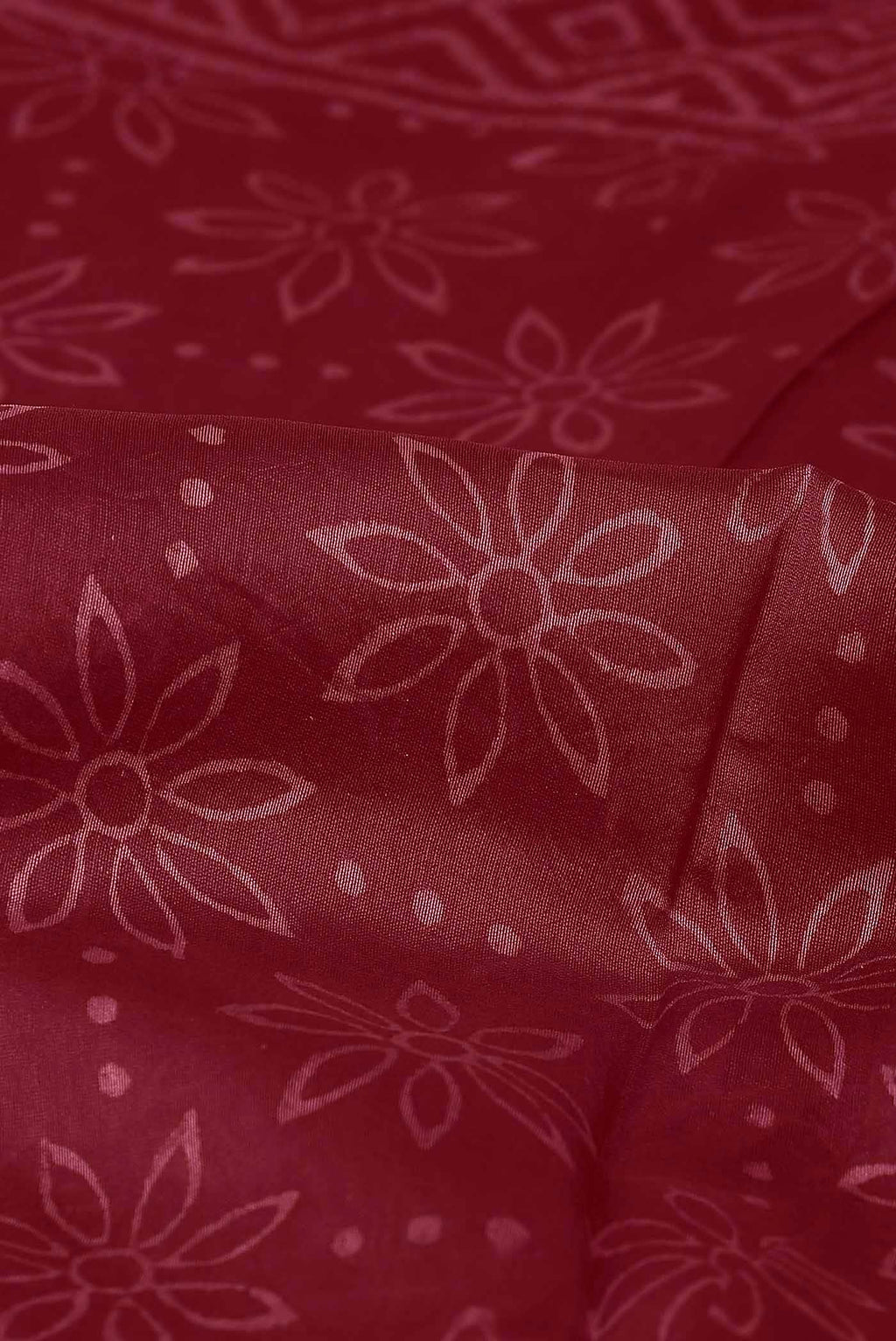 Red Maheshwari Silk Cotton Saree