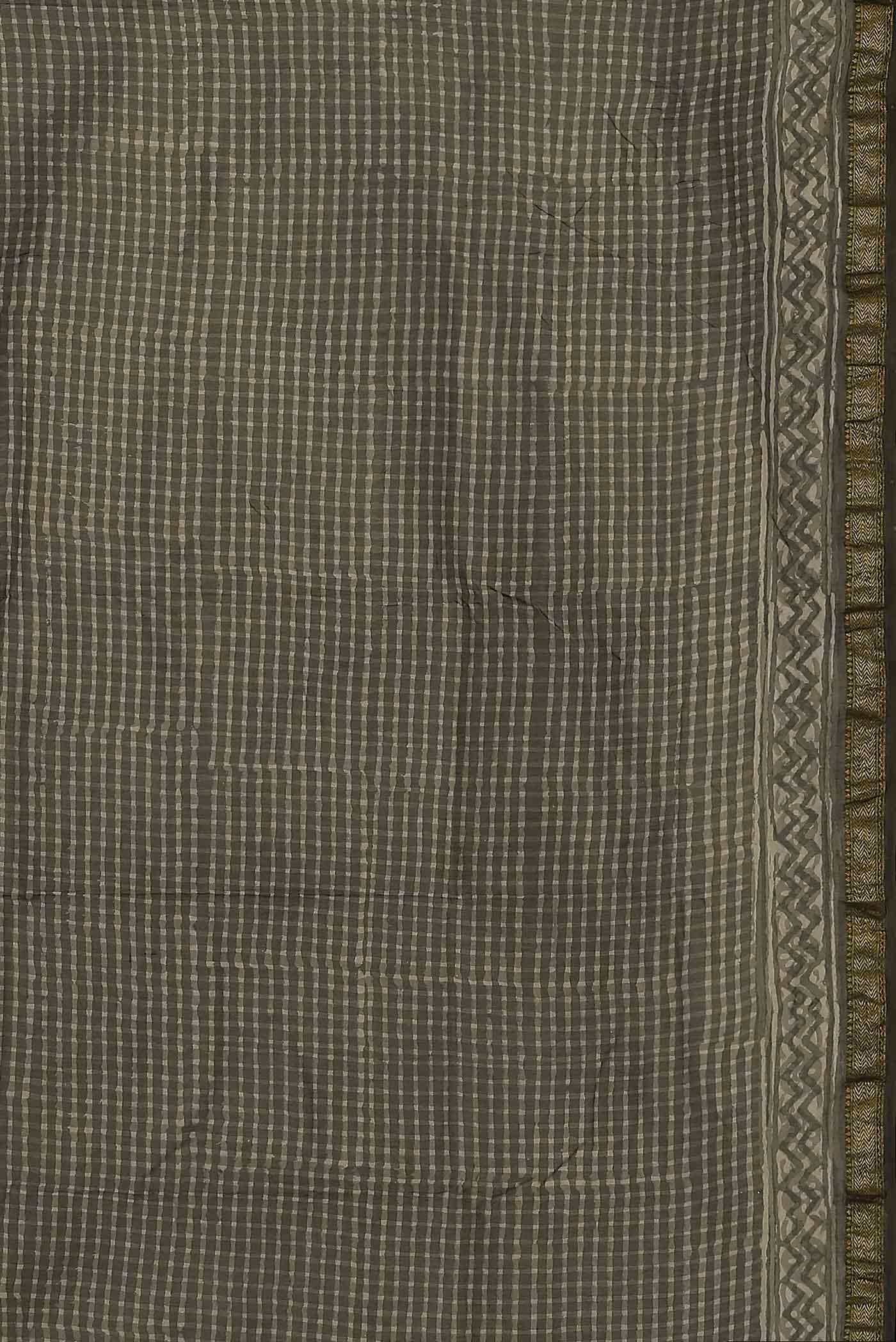 Green Maheshwari Silk Cotton Saree