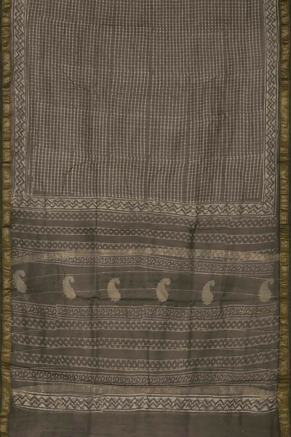 Green Maheshwari Silk Cotton Saree