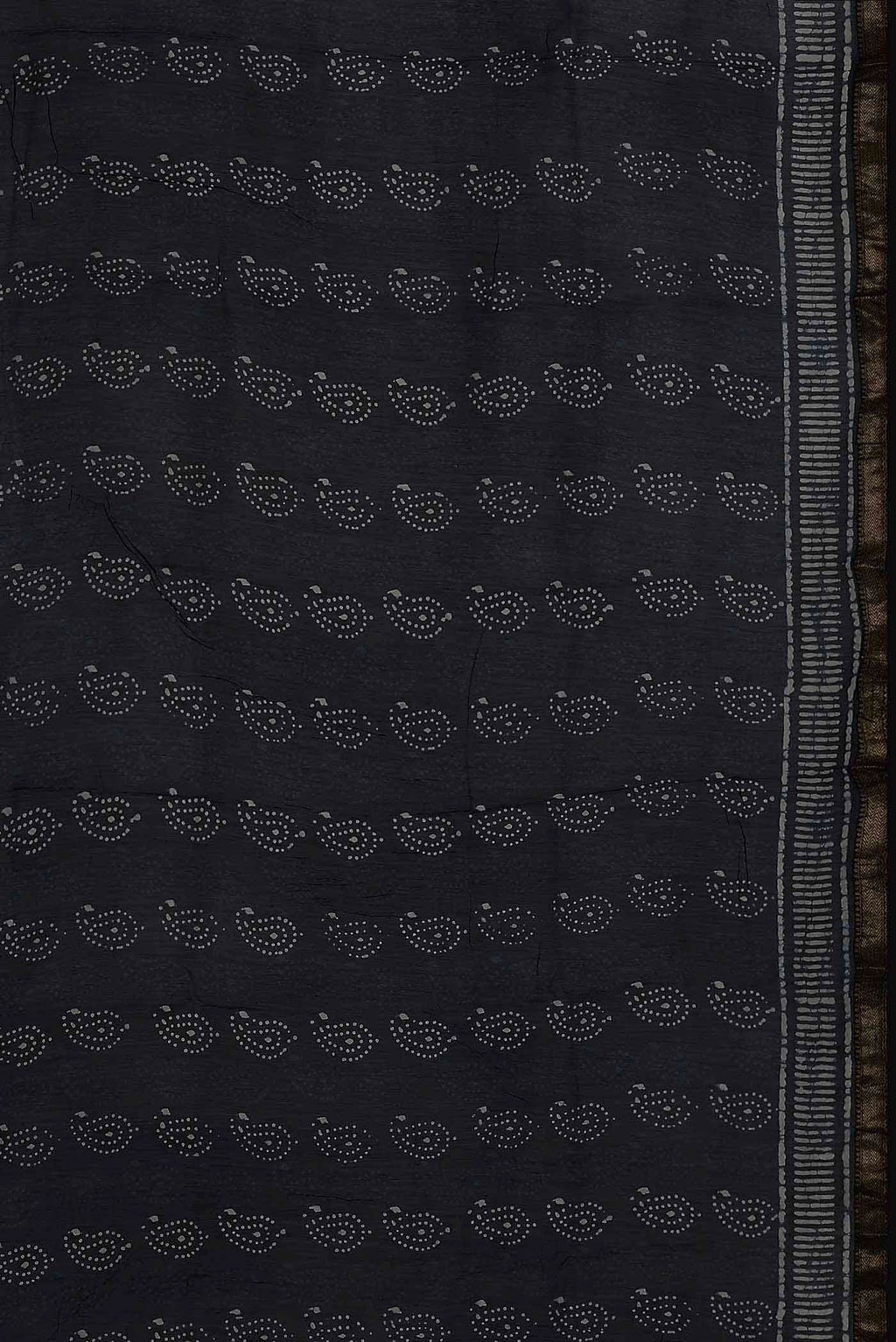 Navy Blue Maheshwari Silk Cotton Saree