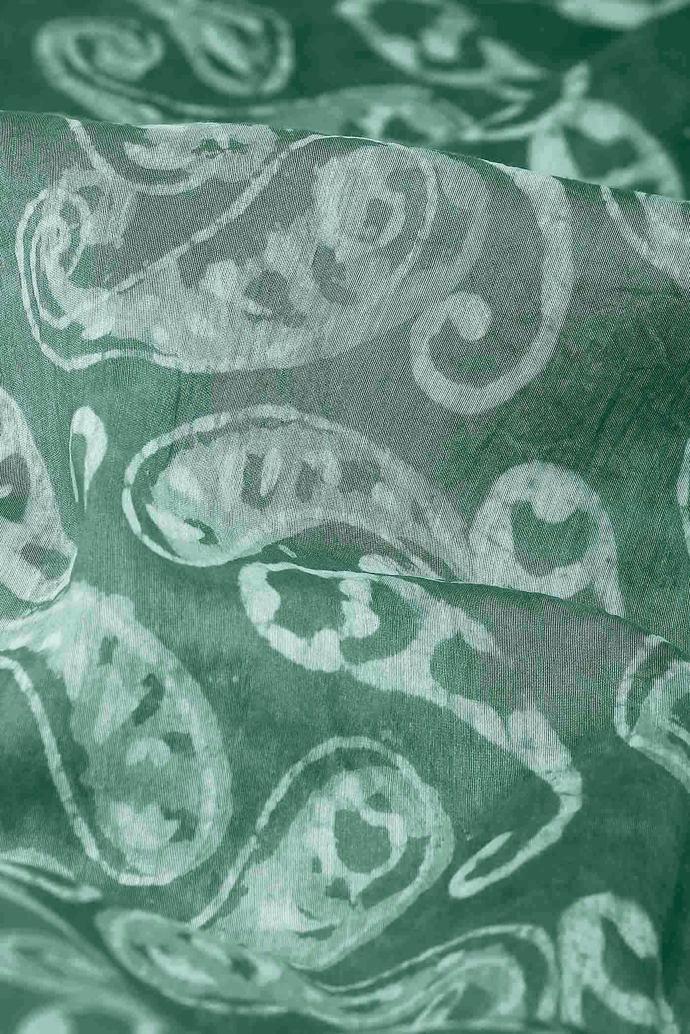 Green Maheshwari Silk Cotton Saree