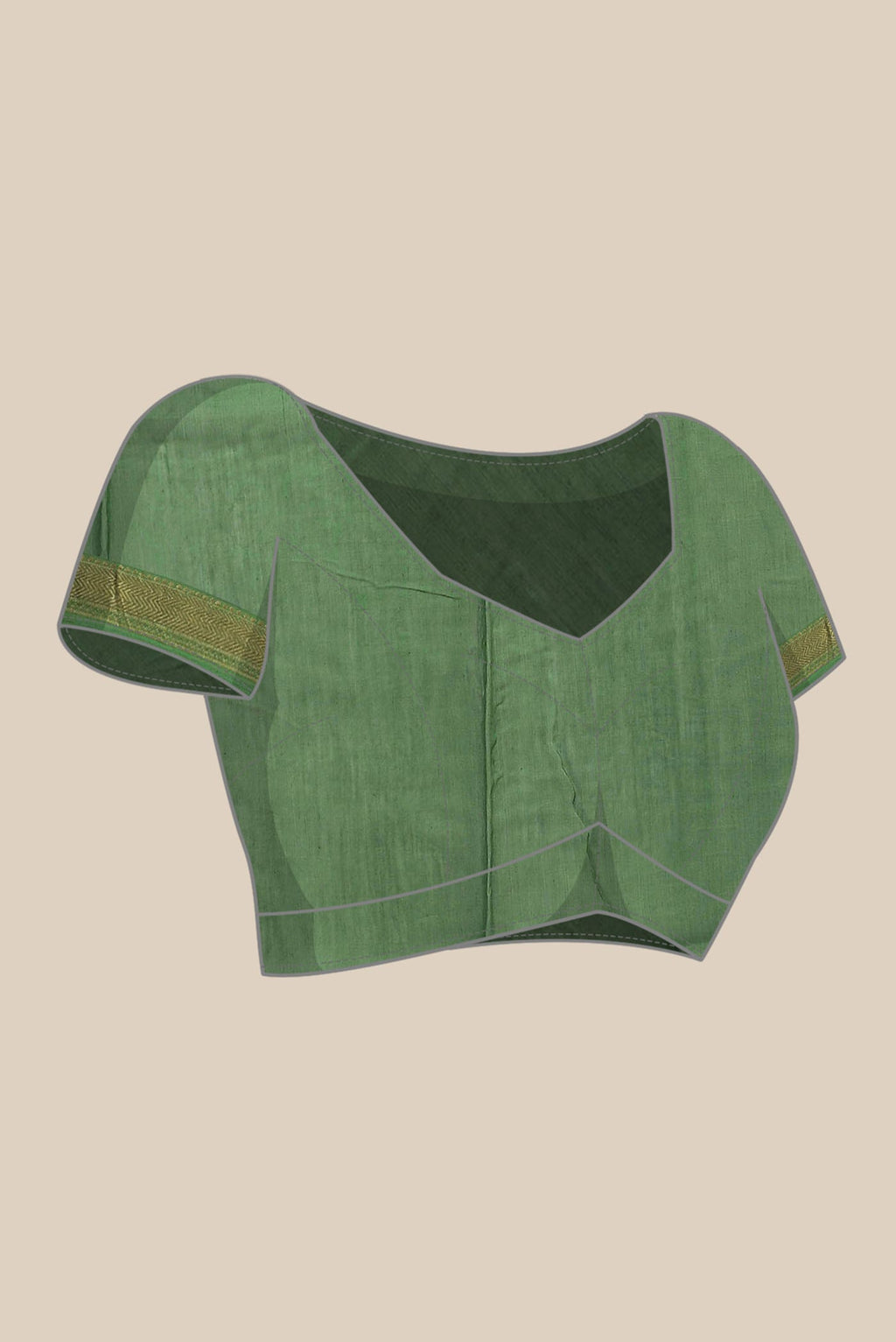 Green Maheshwari Silk Cotton Saree