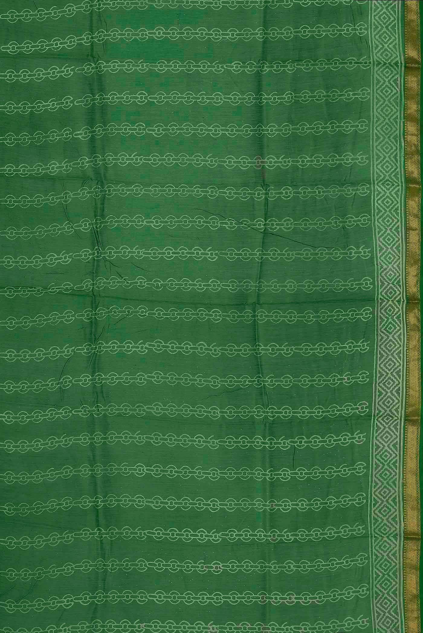 Green Maheshwari Silk Cotton Saree
