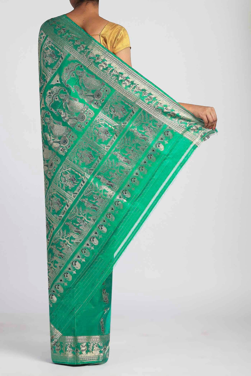 Green Baluchari Silk Saree