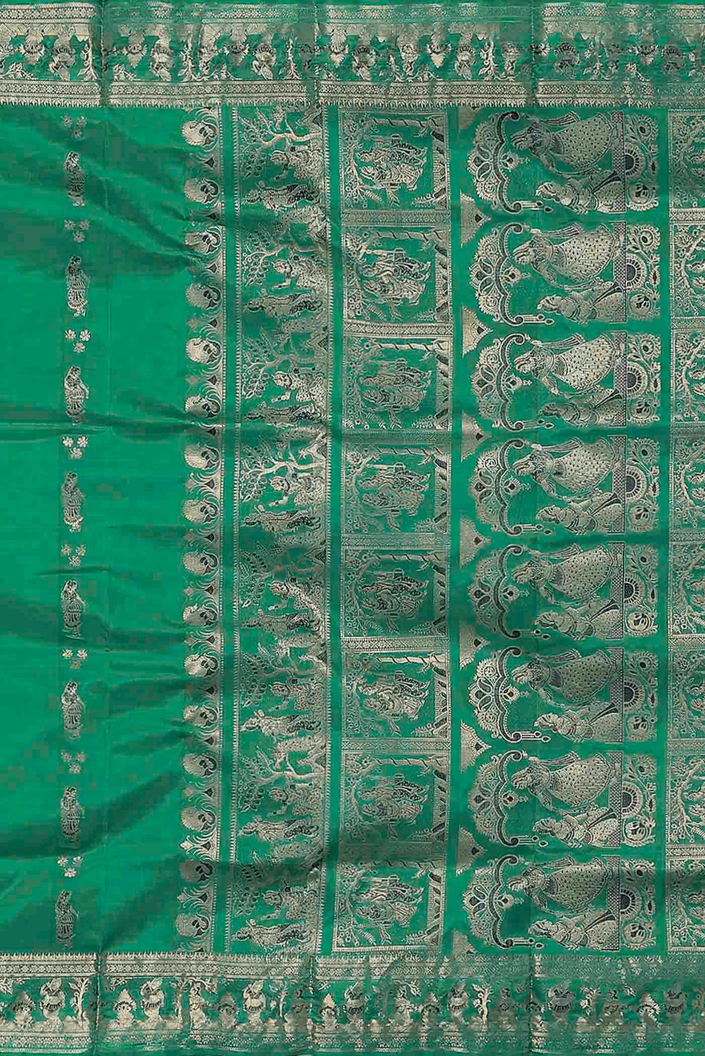 Green Baluchari Silk Saree