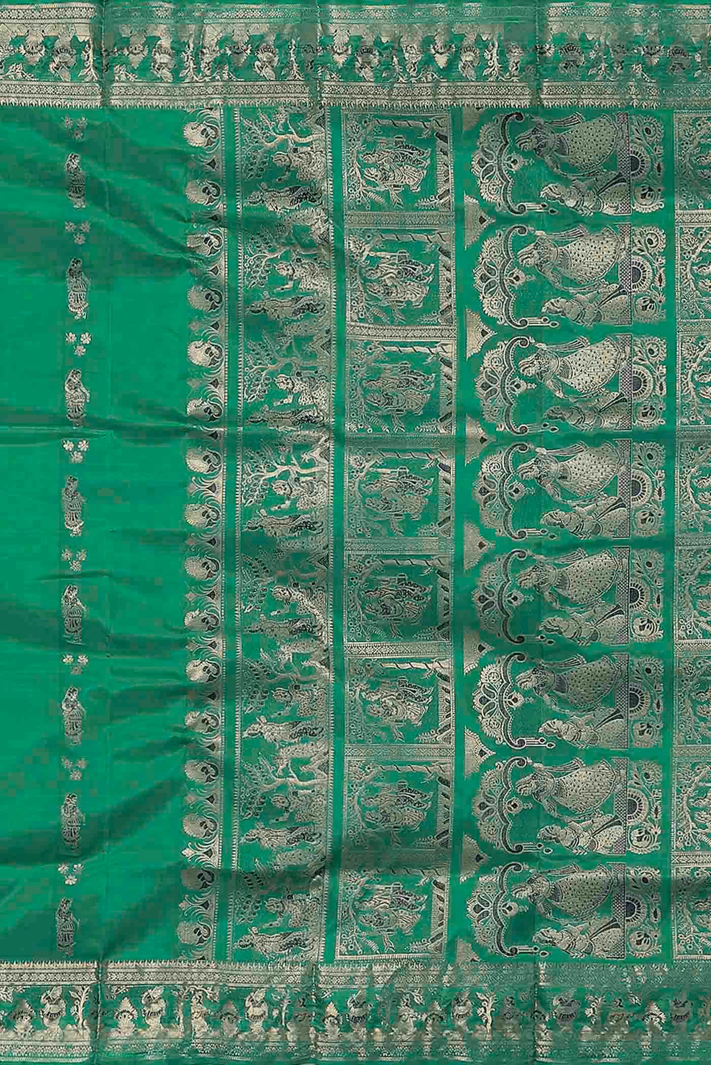 Green Baluchari Silk Saree
