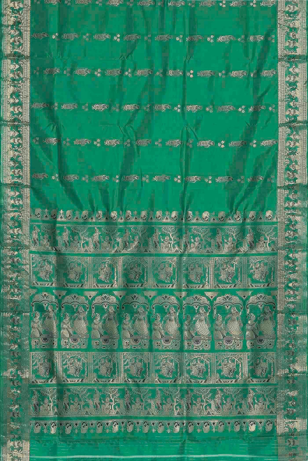 Green Baluchari Silk Saree