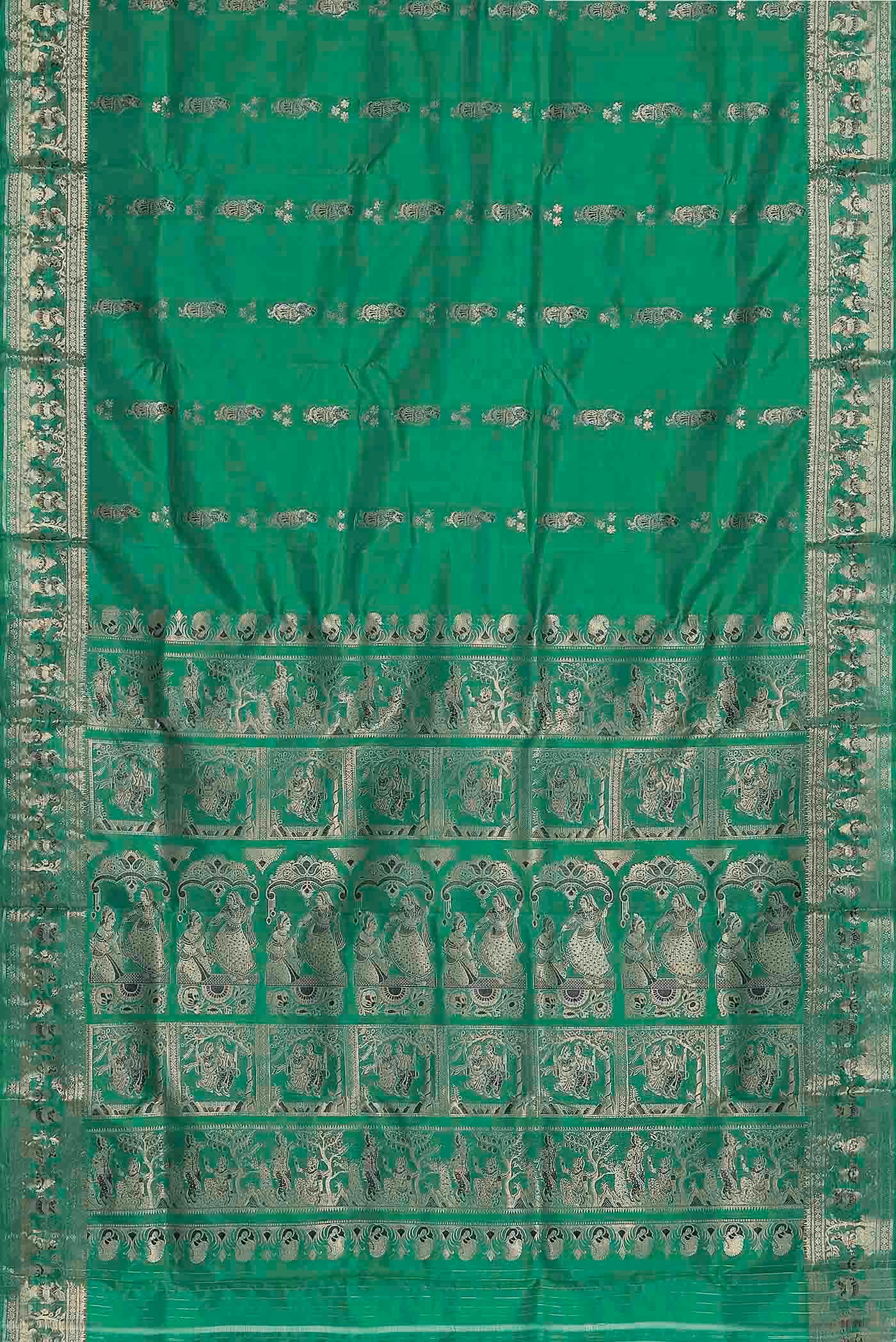 Green Baluchari Silk Saree