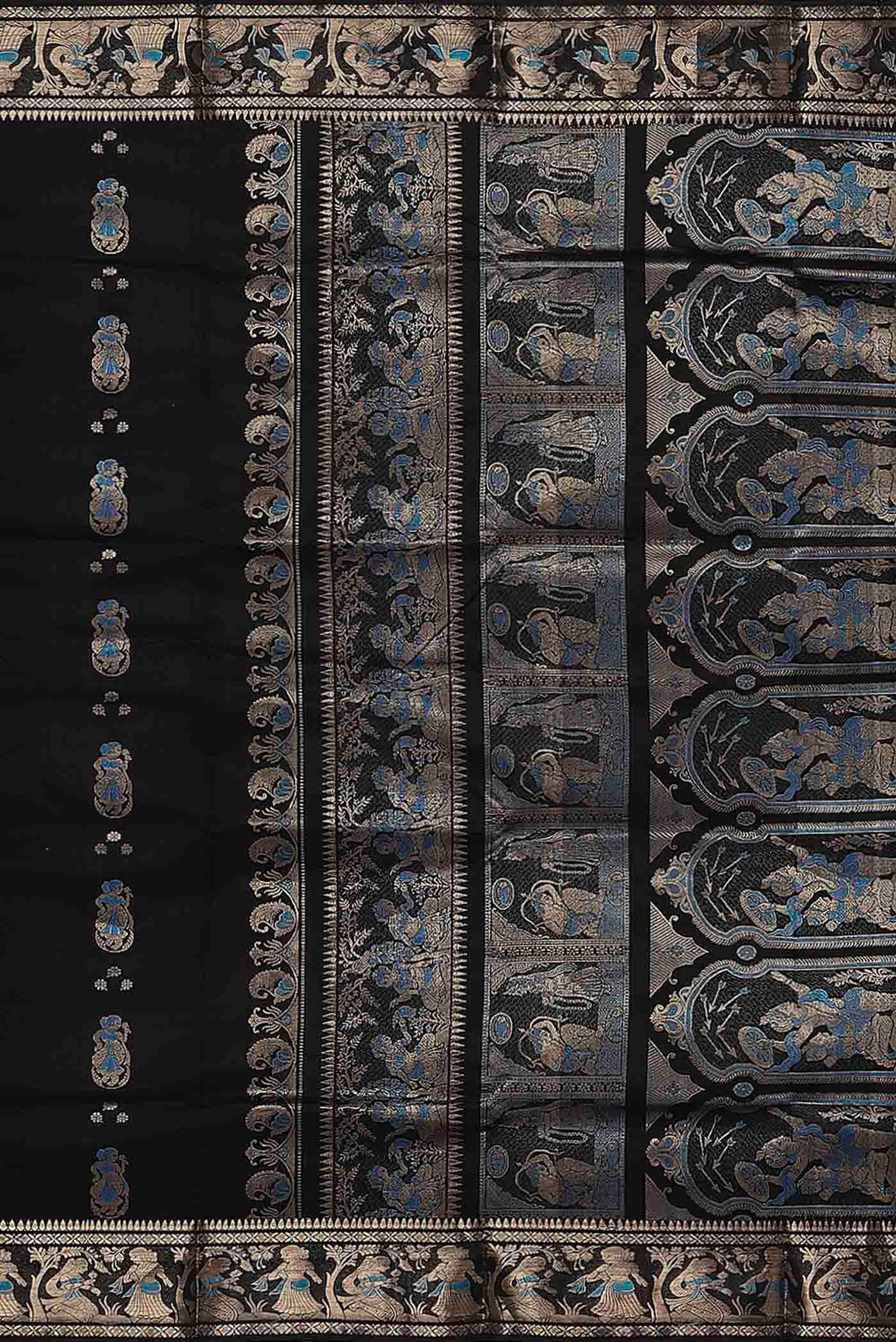 Black Baluchari Silk Saree