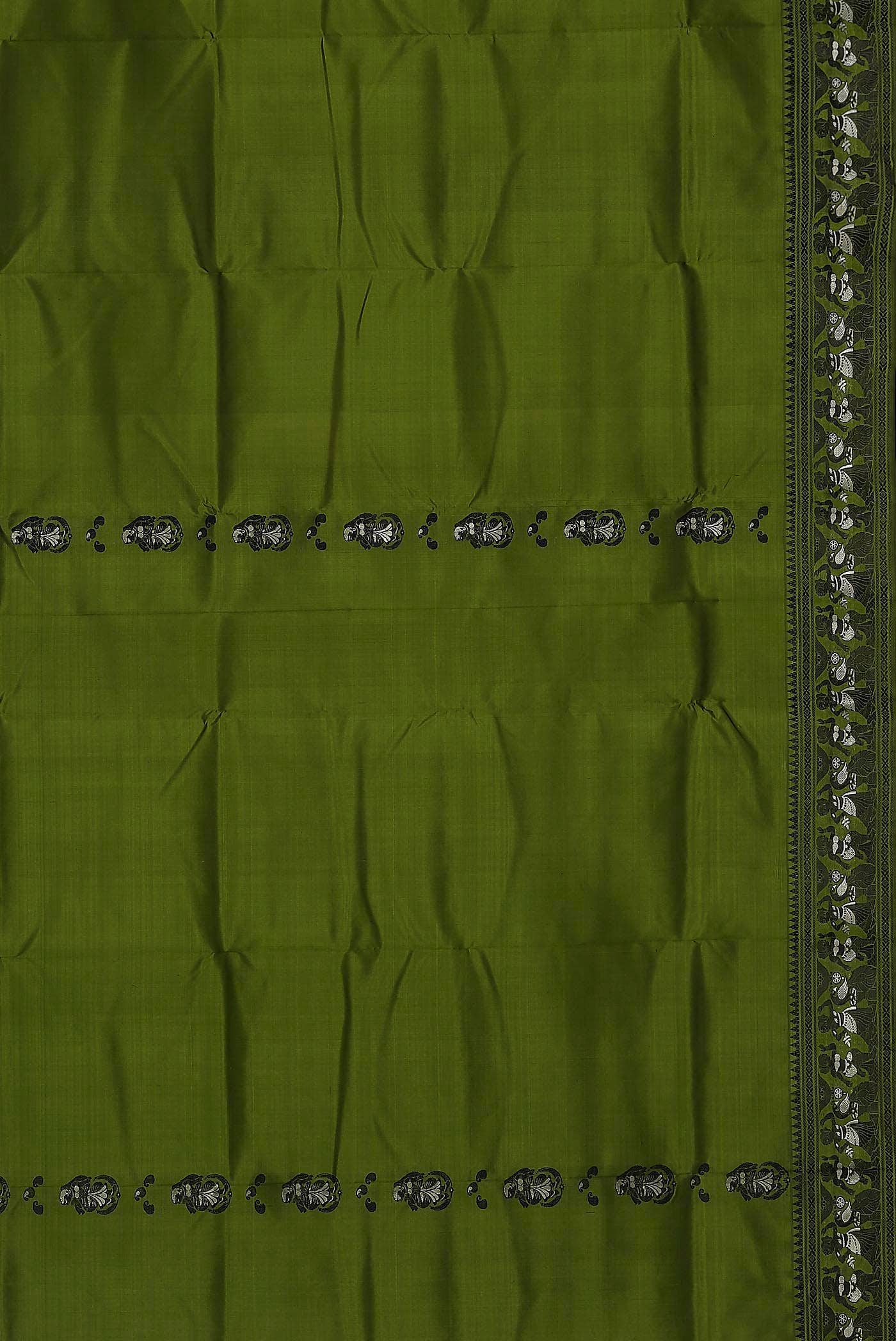Green Baluchari Silk Saree