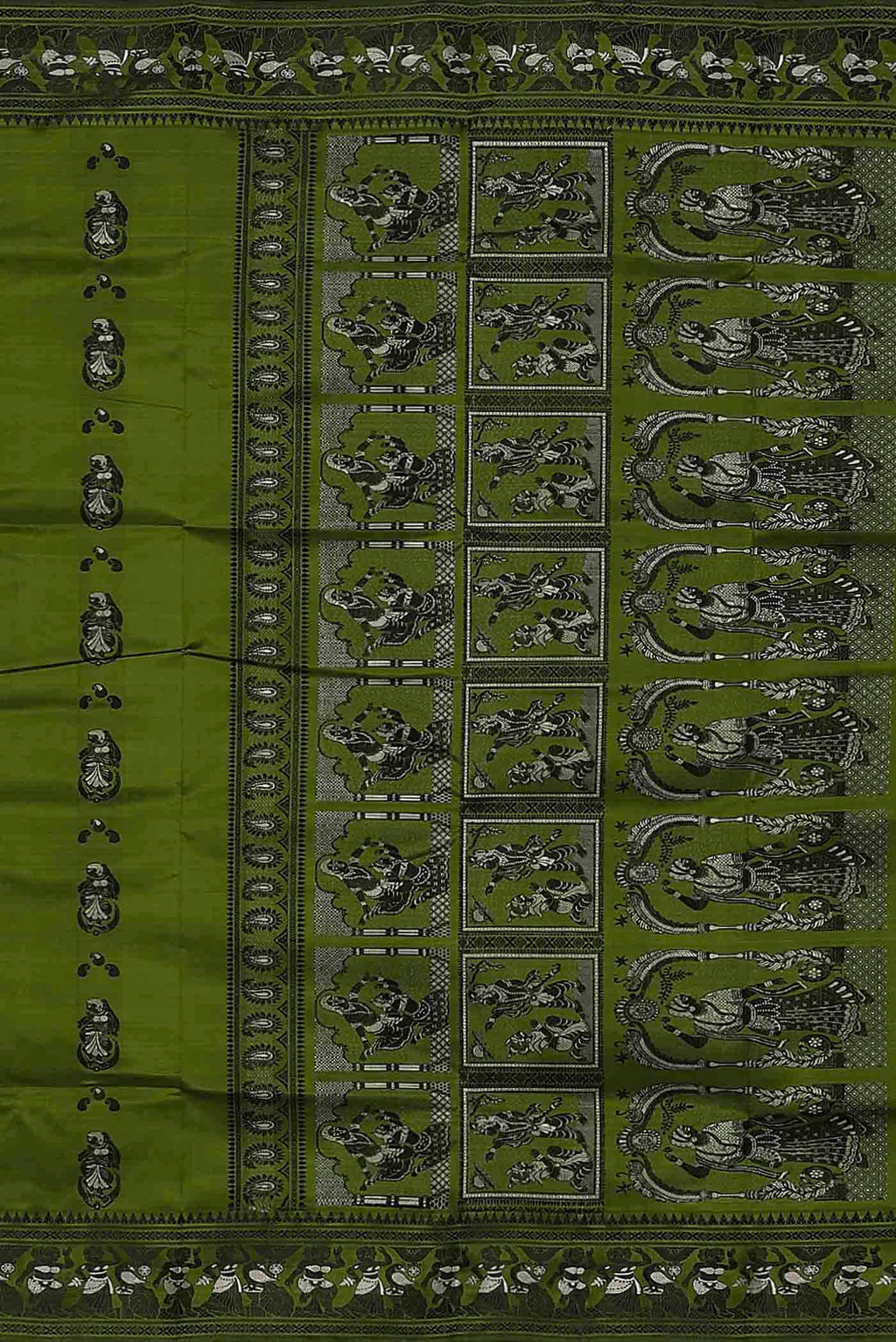 Green Baluchari Silk Saree