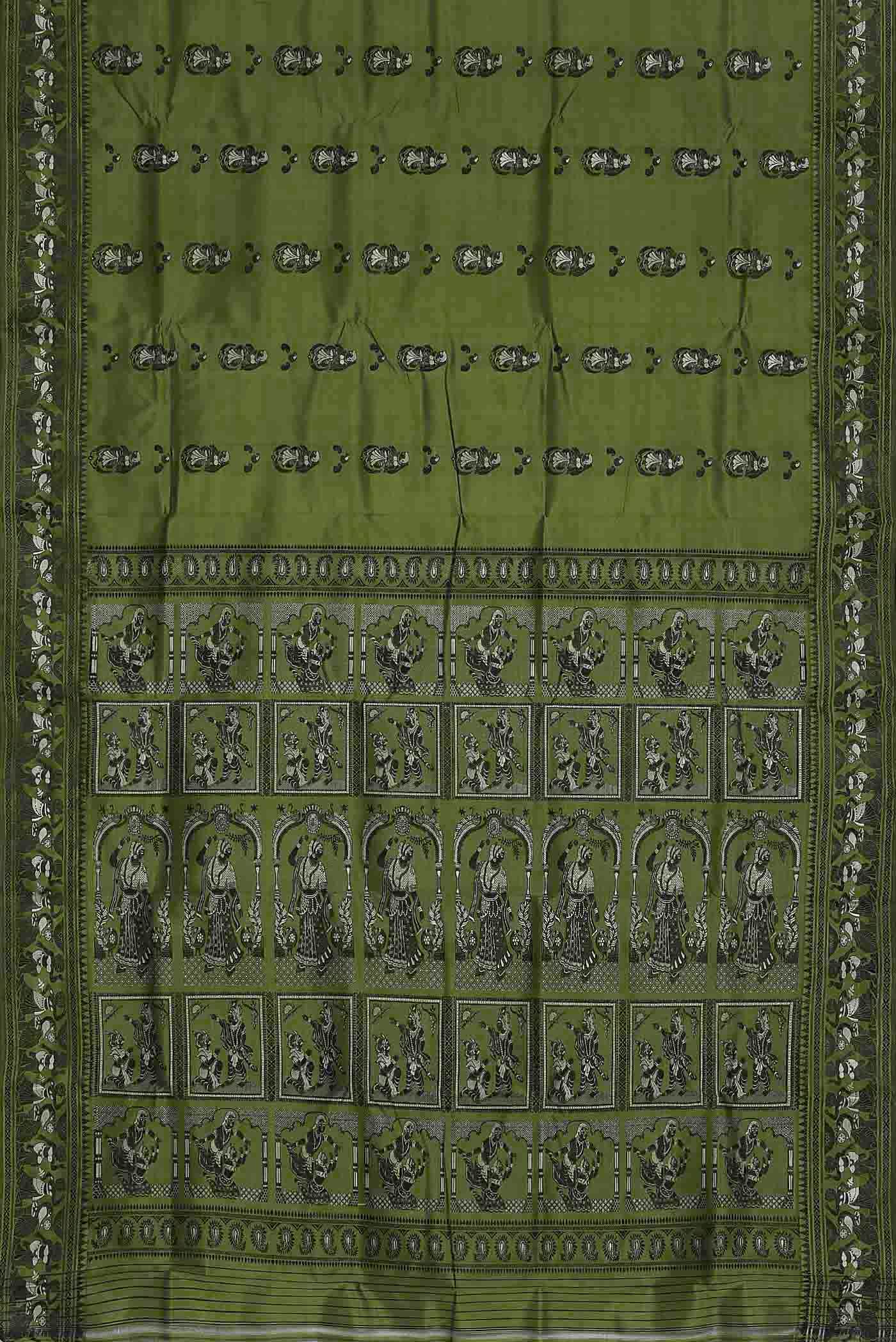 Green Baluchari Silk Saree