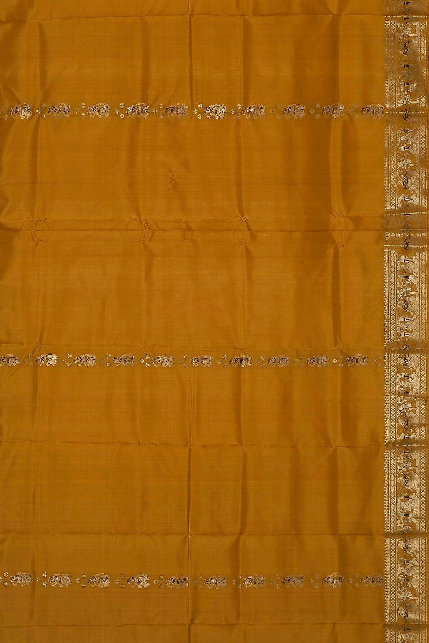 Yellow Baluchari Silk Saree