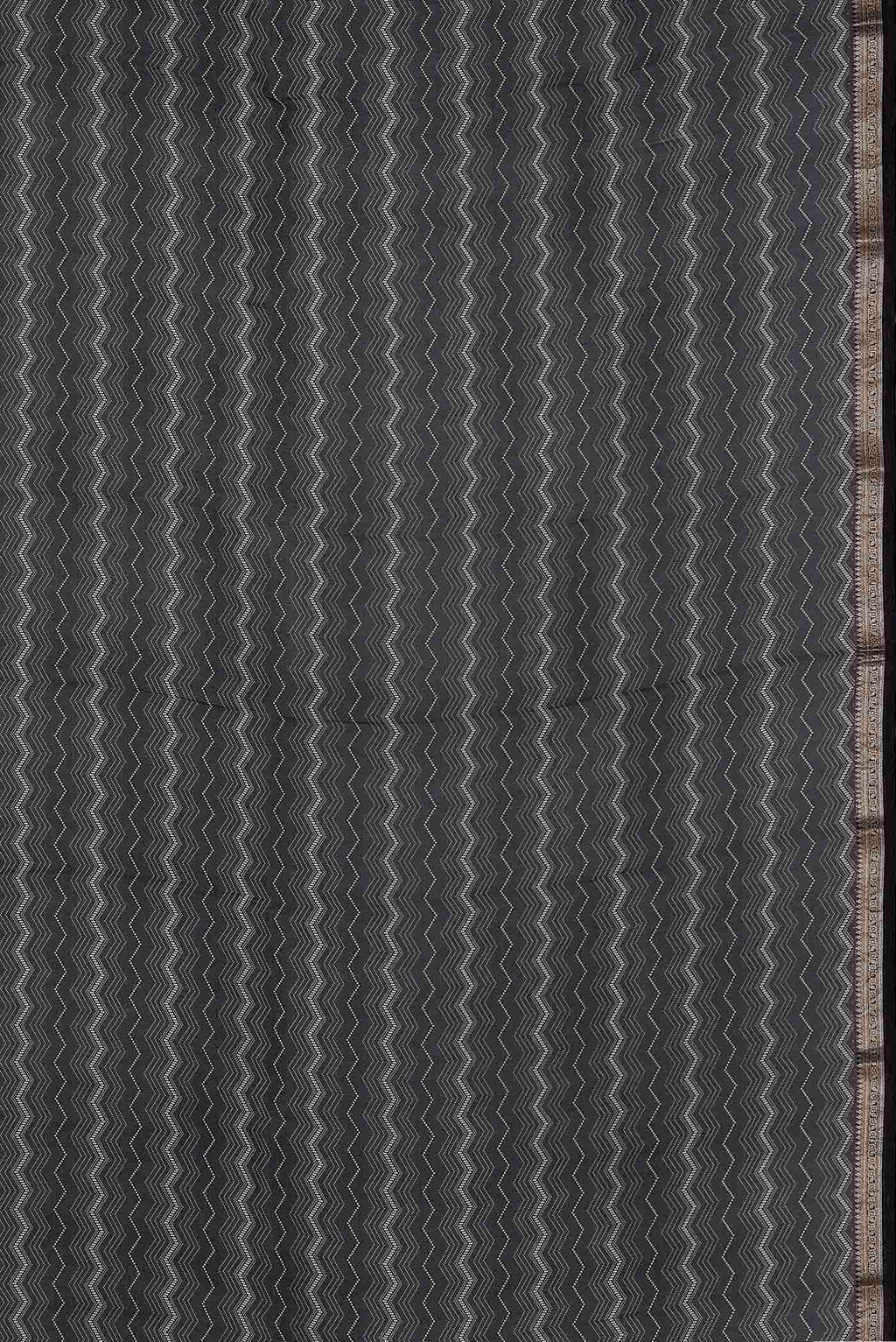 Black Organza Silk Saree
