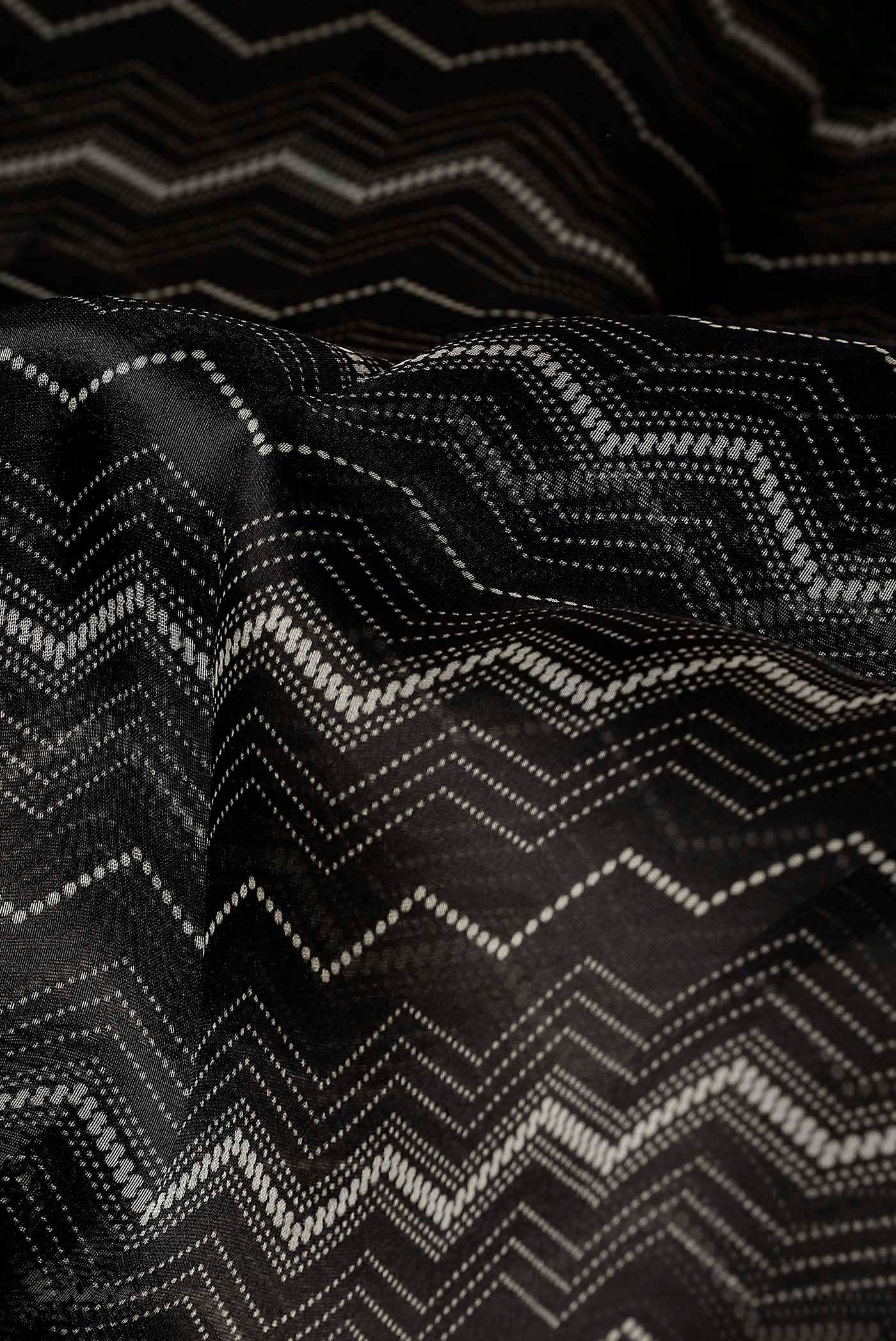 Black Organza Silk Saree