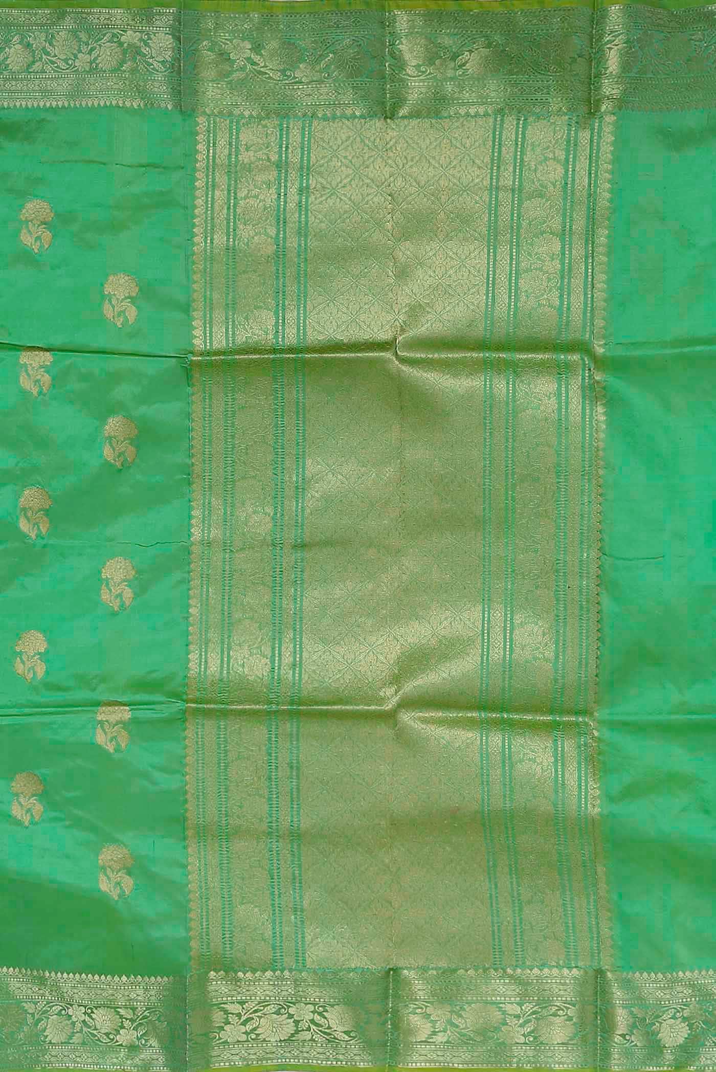Green Banarasi Katan Silk Saree