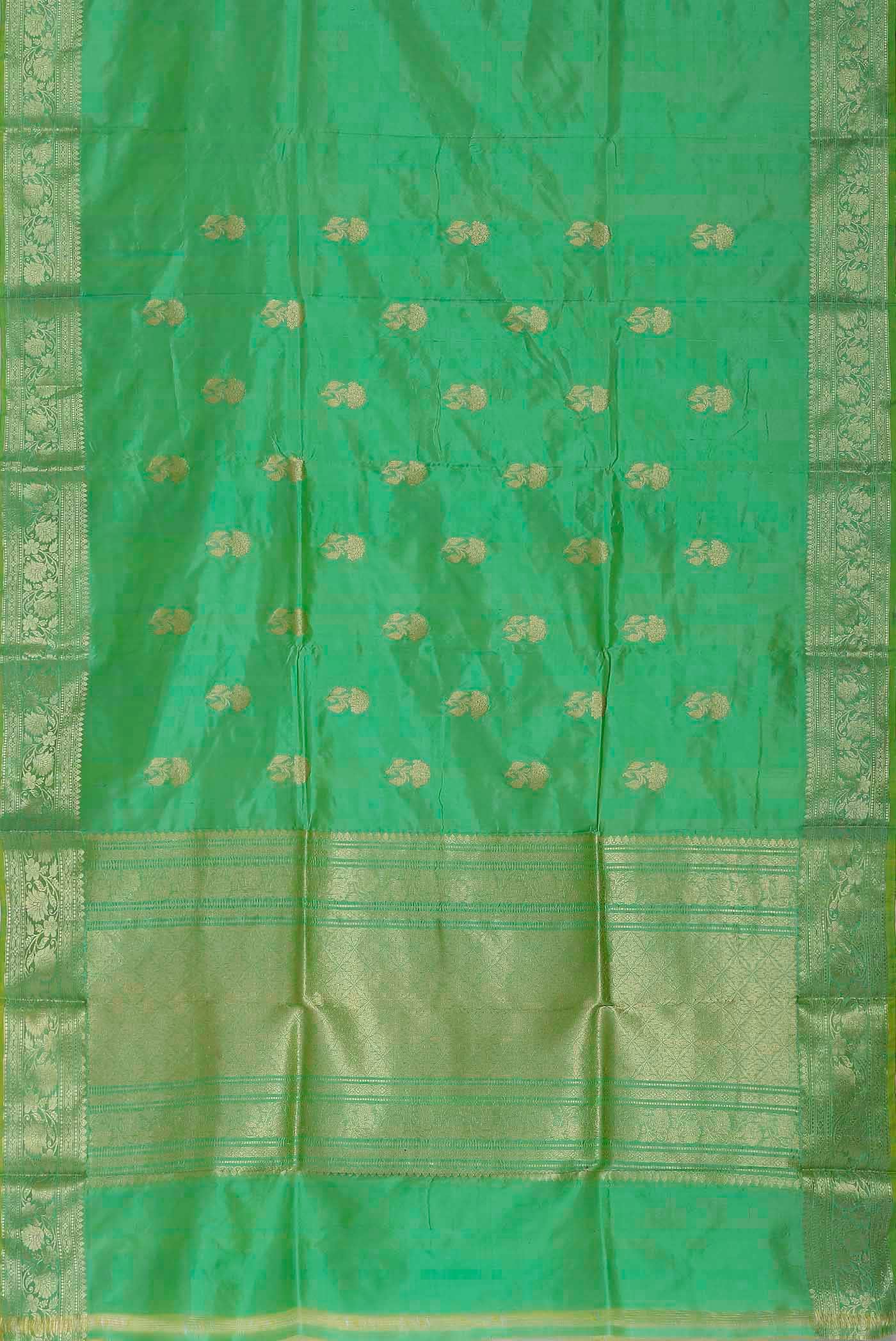 Green Banarasi Katan Silk Saree