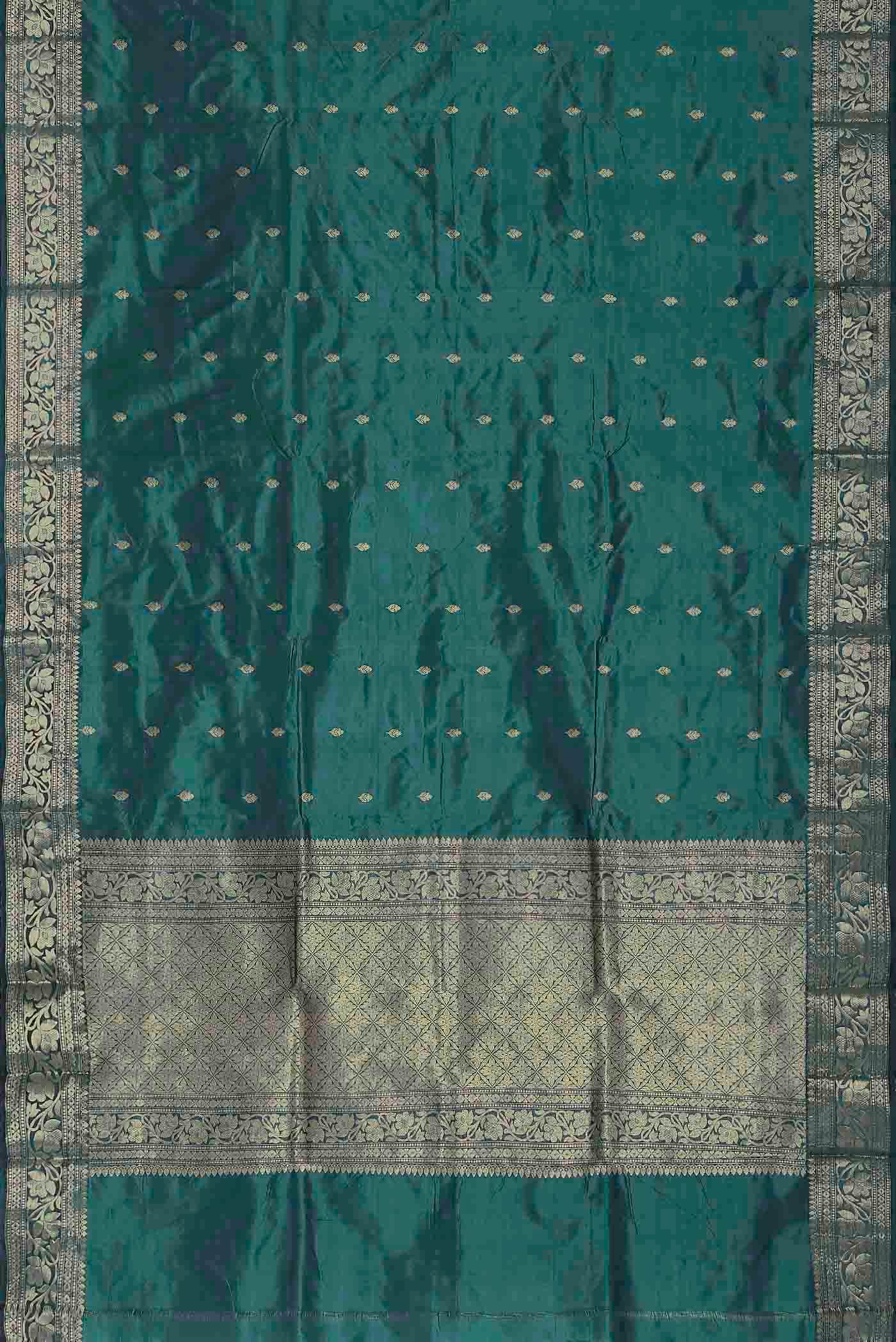 Blue Banarasi Katan Silk Saree