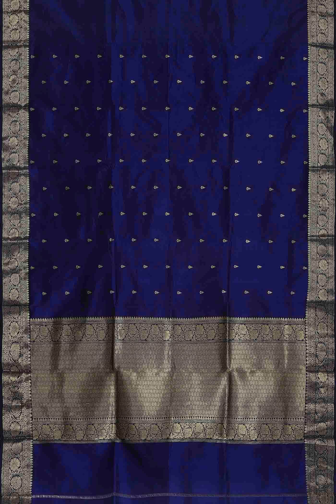 Blue Banarasi Katan Silk Saree