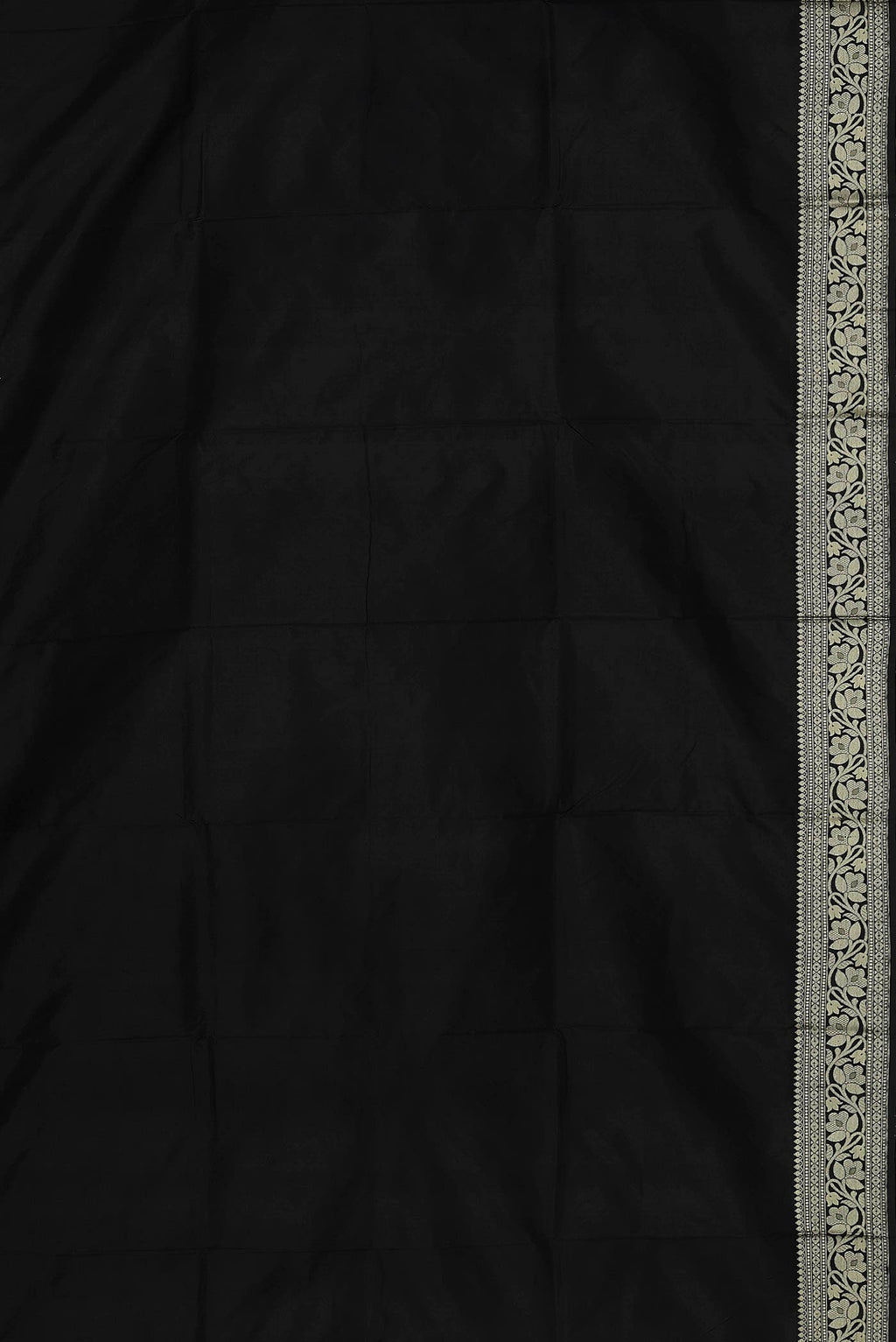 Black Banarasi Katan Silk Saree