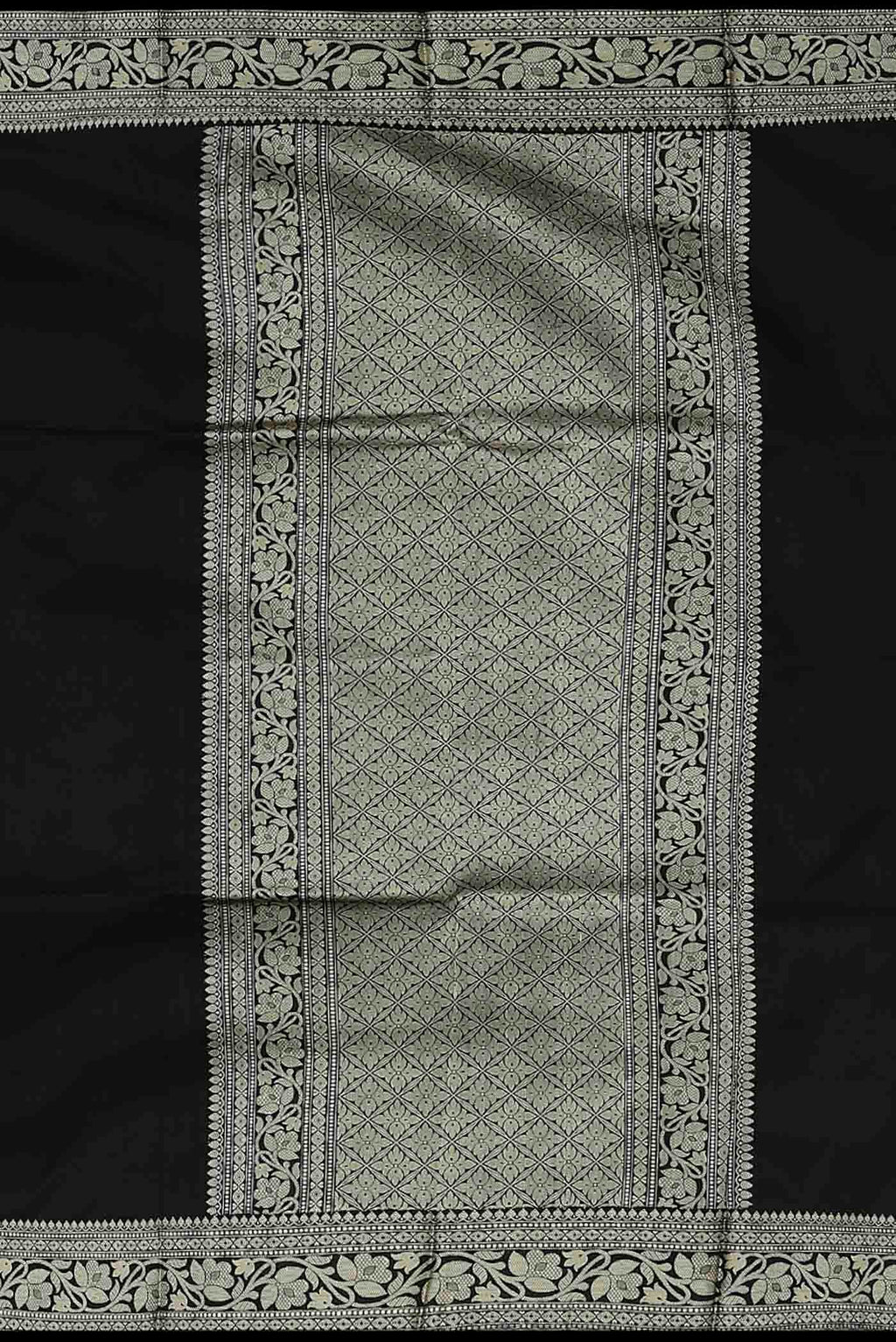 Black Banarasi Katan Silk Saree