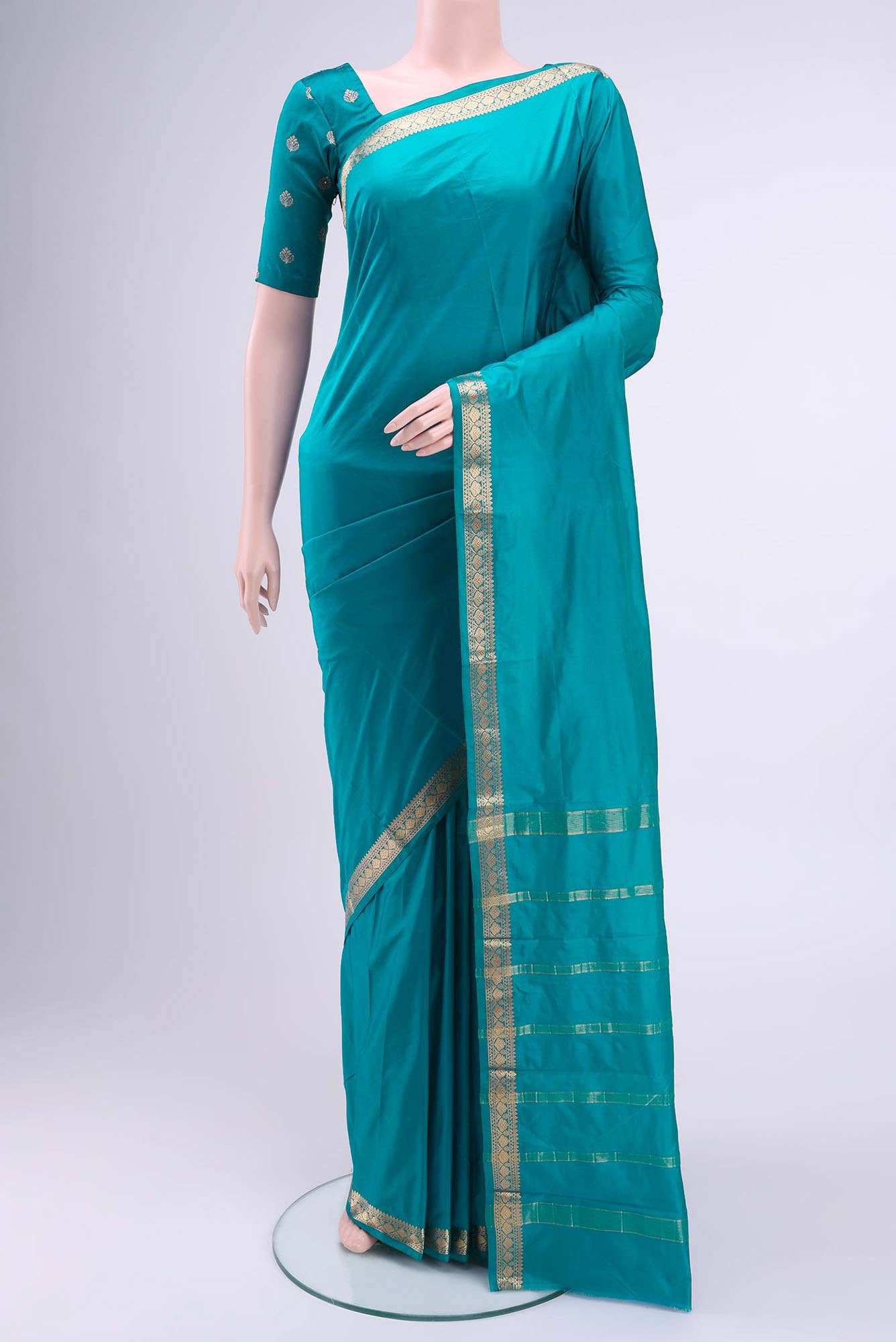 Blue Bangalore Silk Saree