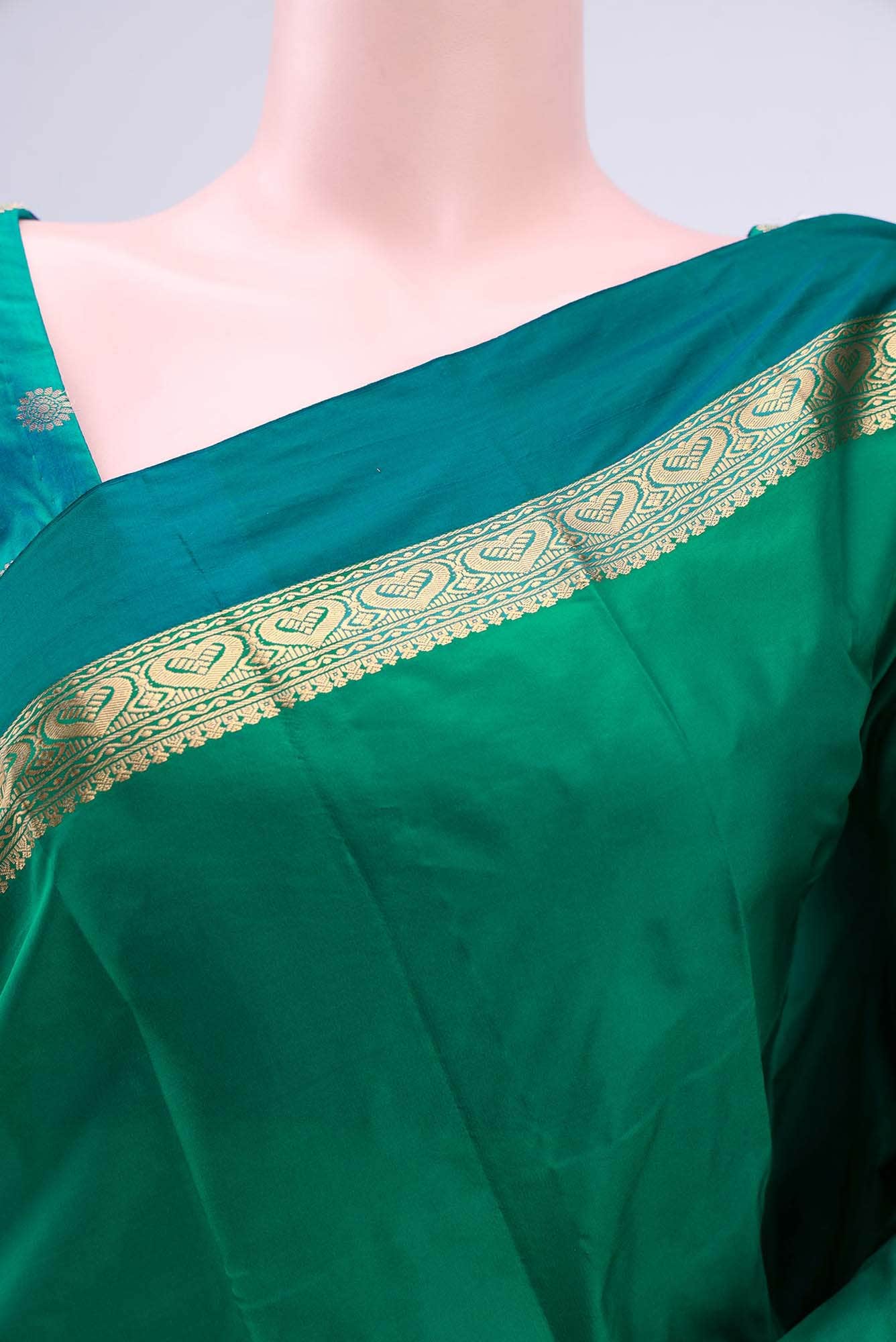 Green Blended Bangalore Silk Saree