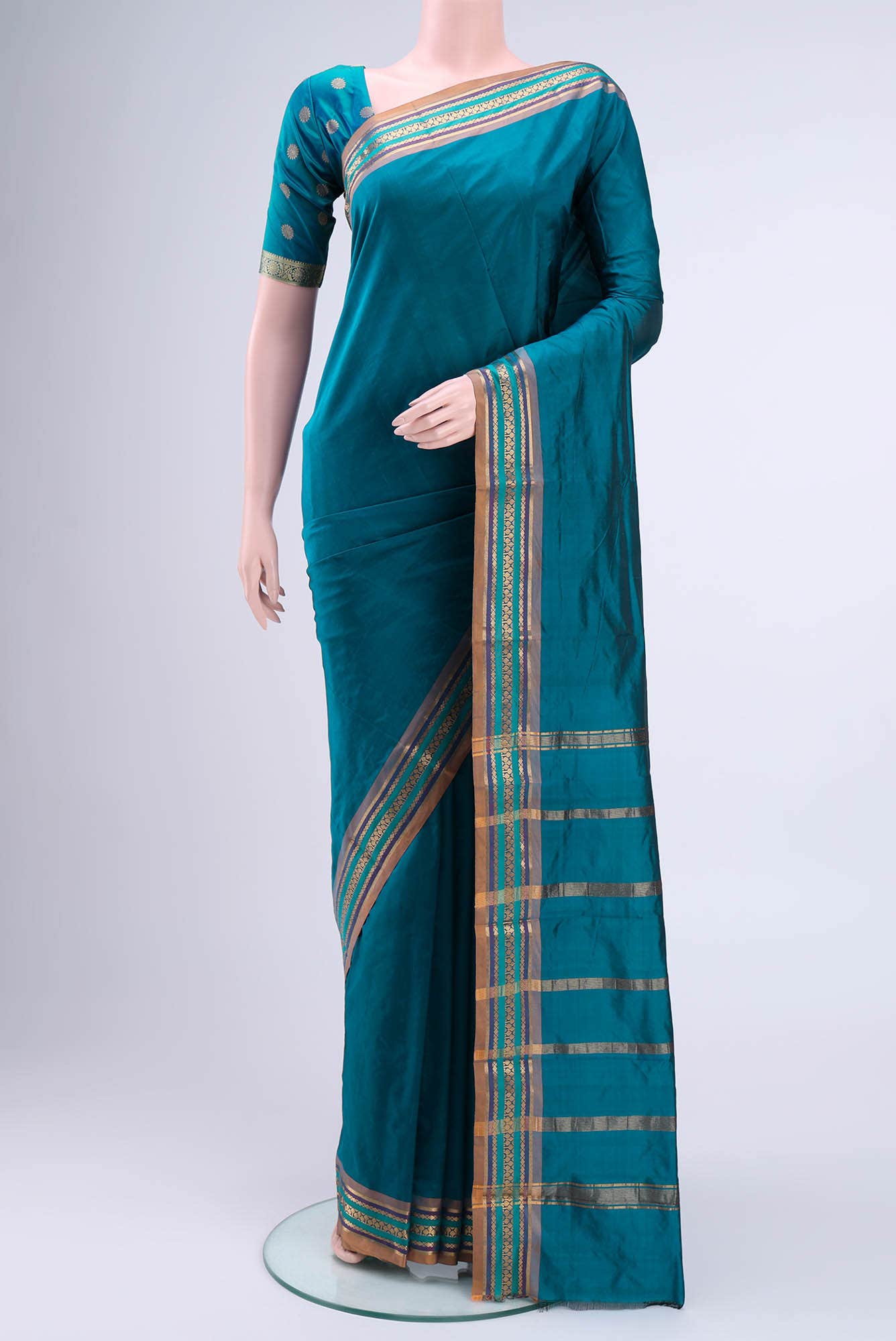 Blue Bangalore Silk Saree