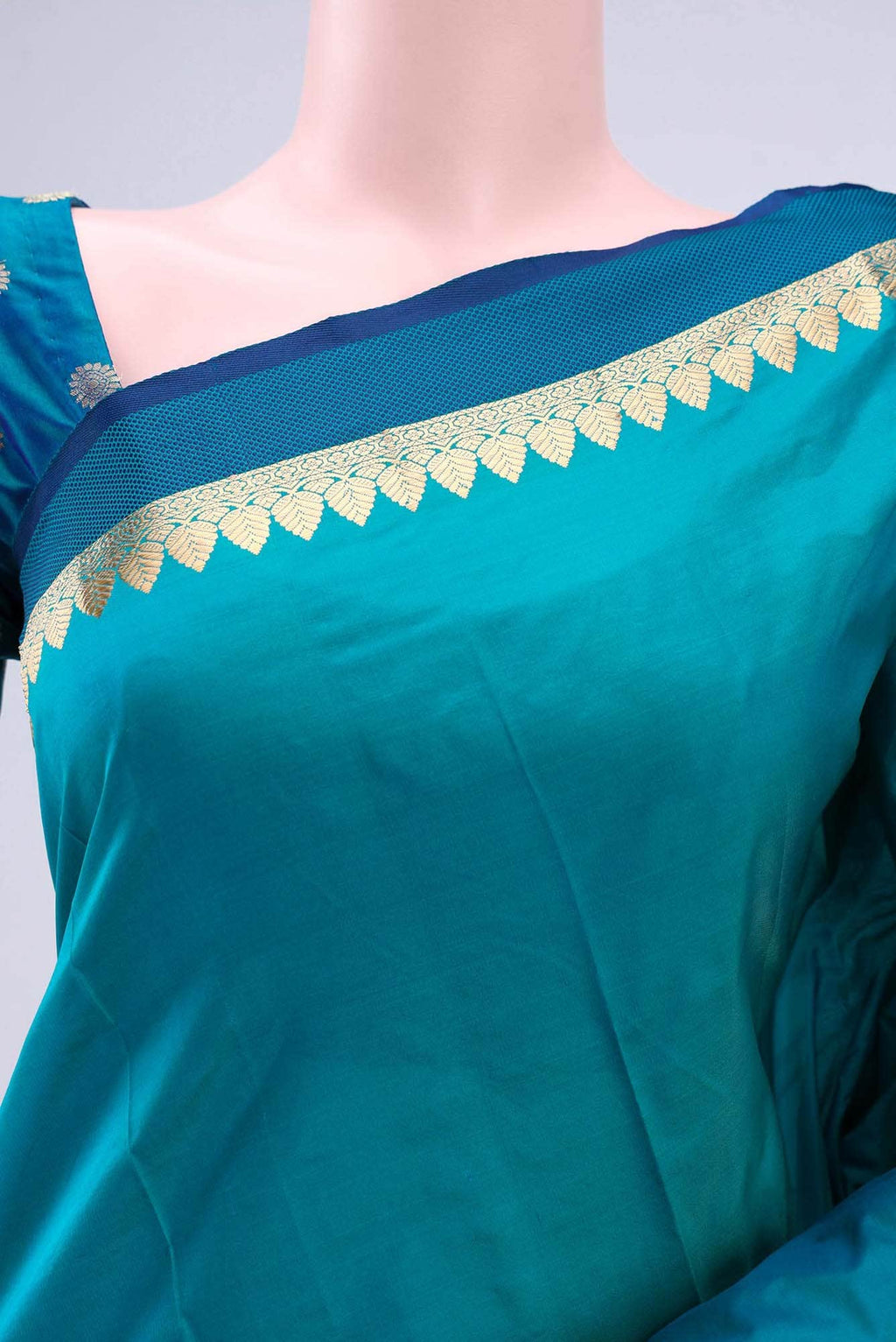 Blue Blended Bangalore Silk Saree