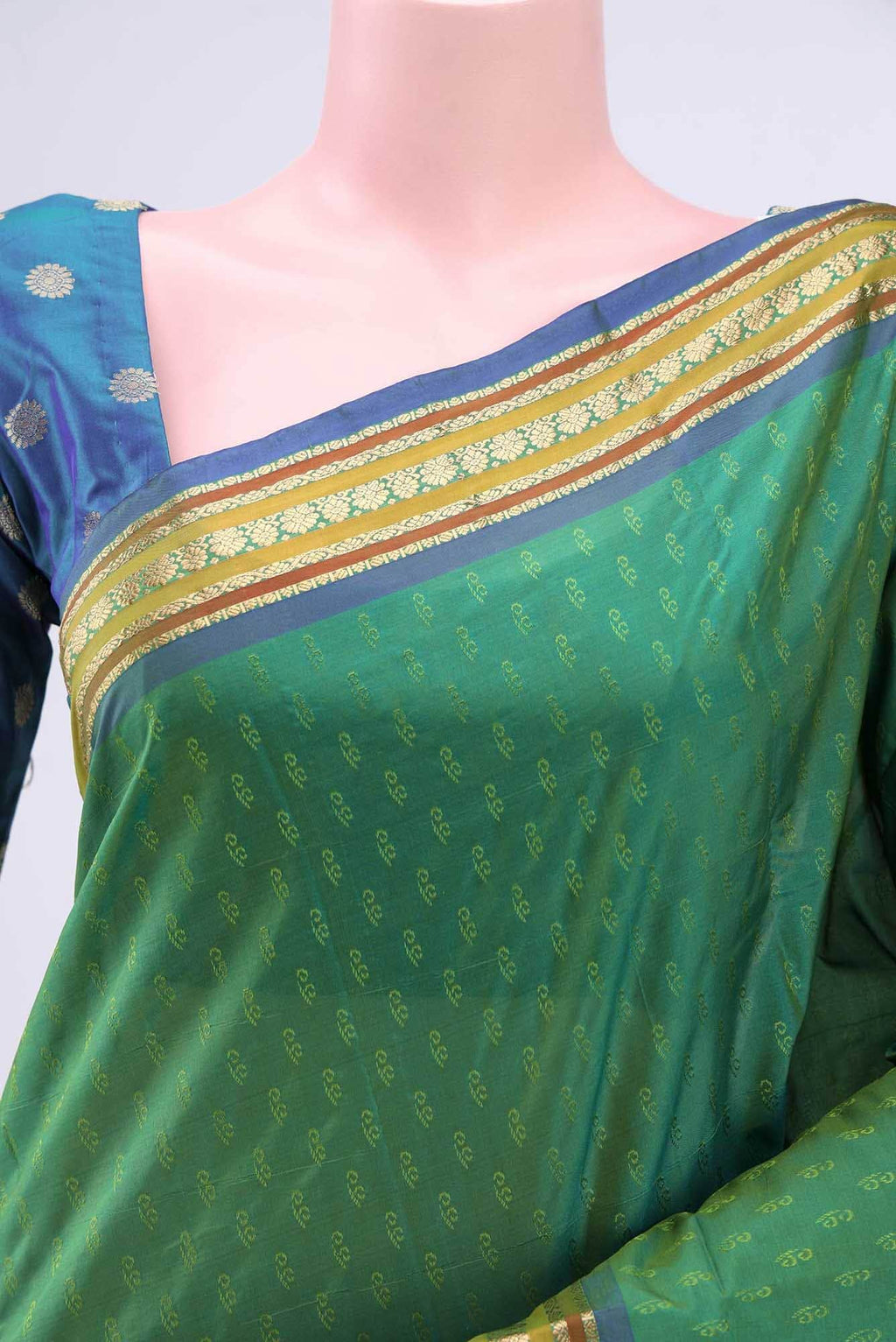 Green Blended Bangalore Silk Saree