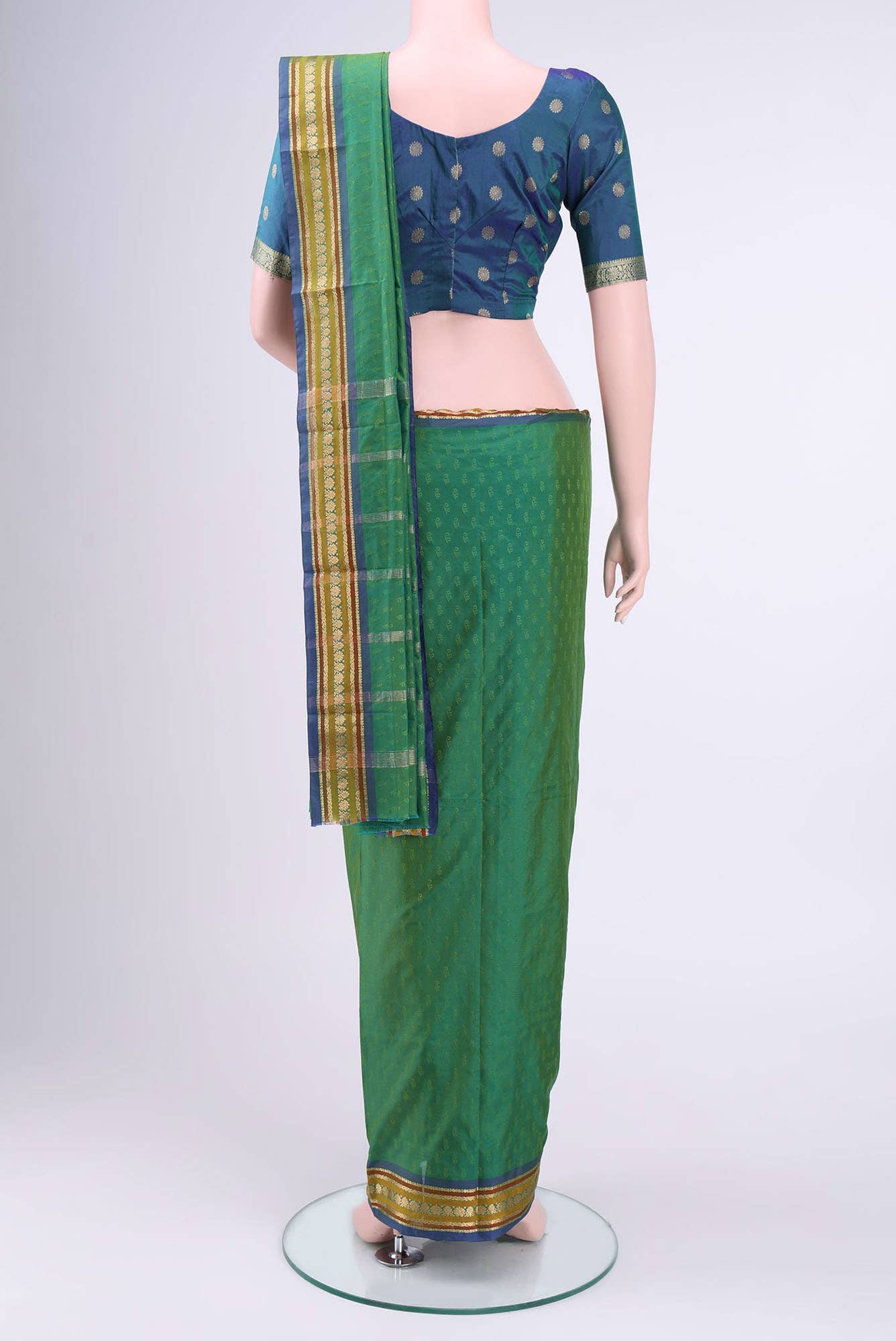 Green Blended Bangalore Silk Saree