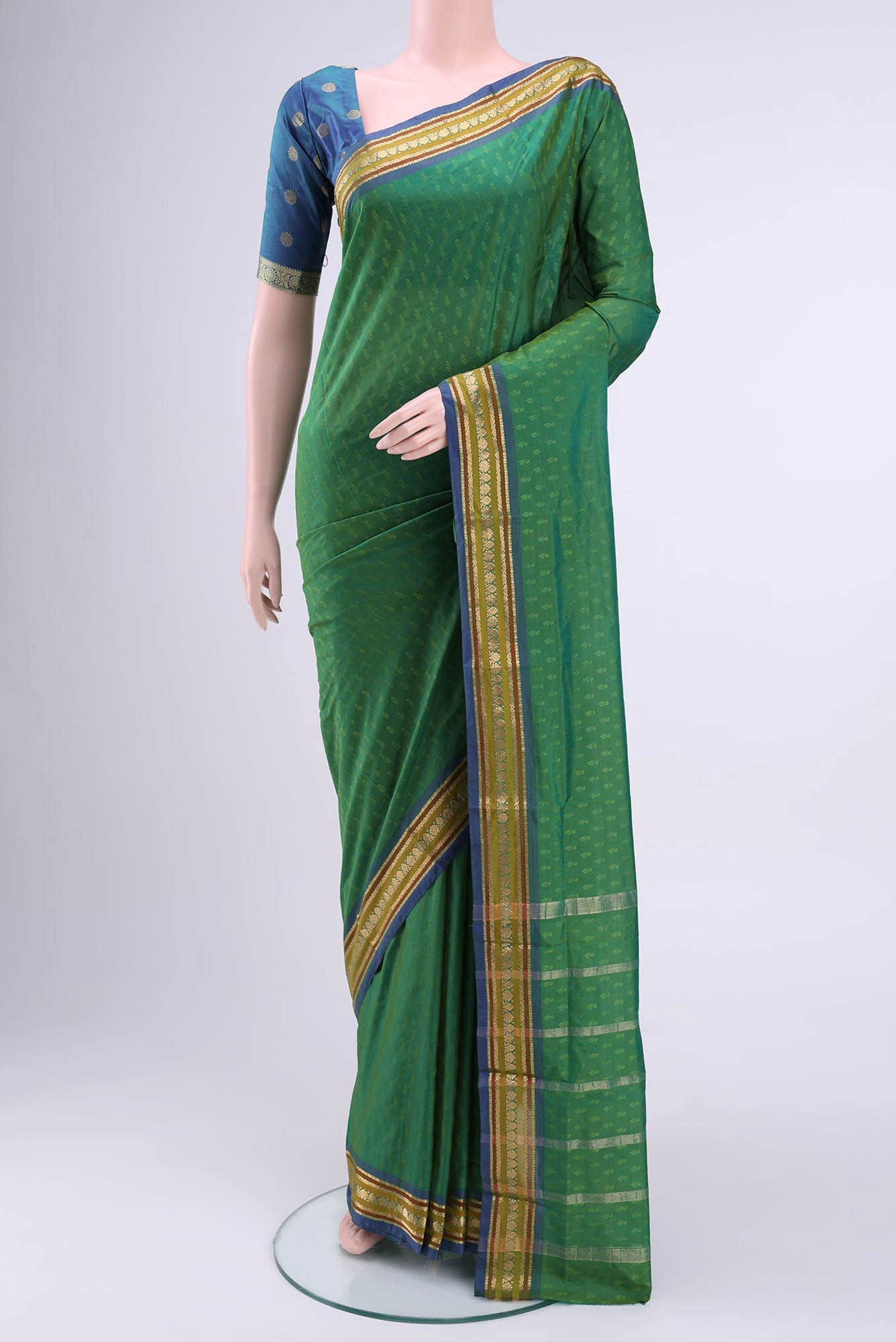 Green Blended Bangalore Silk Saree