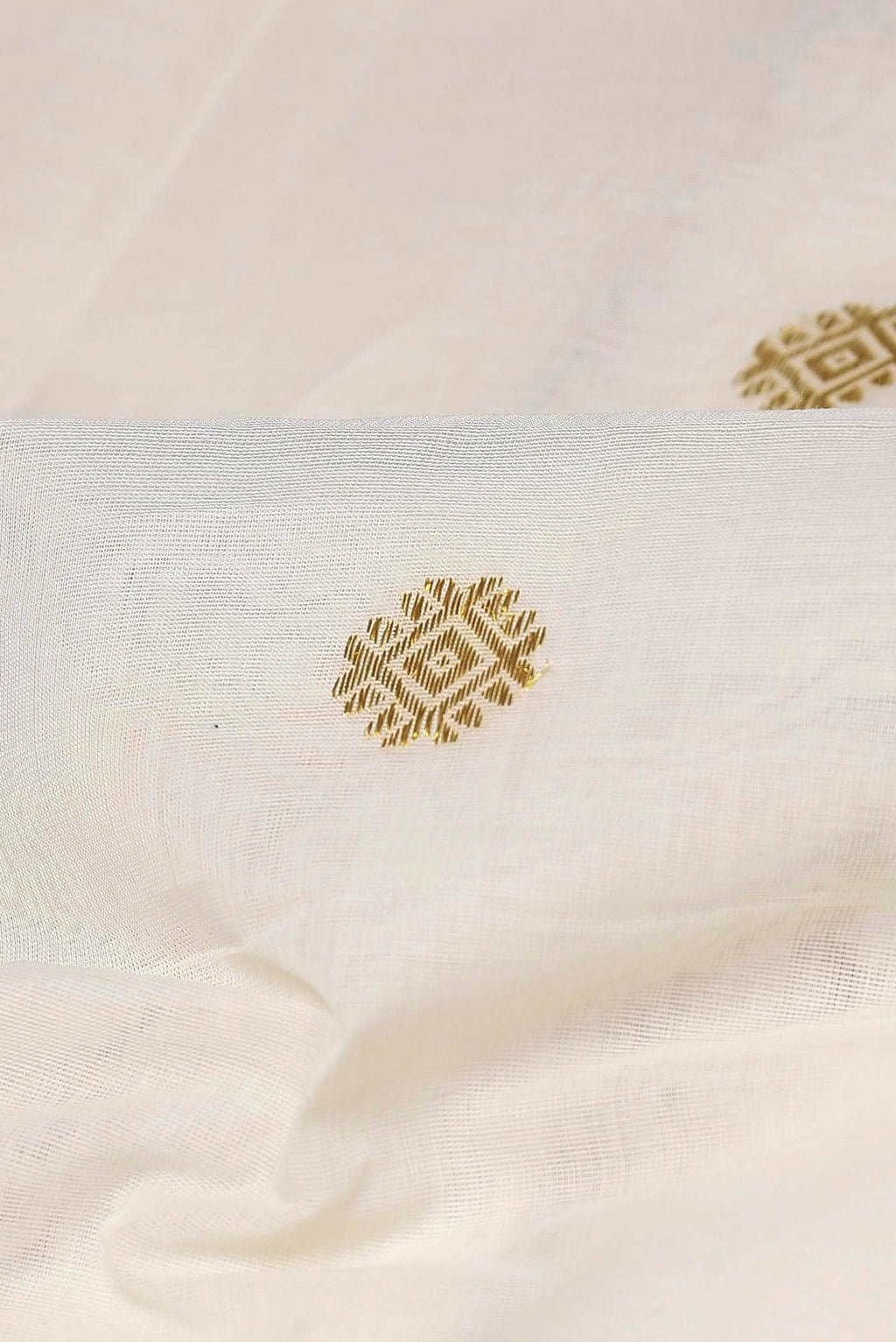 Off White Kerala Cotton - Kasava Saree