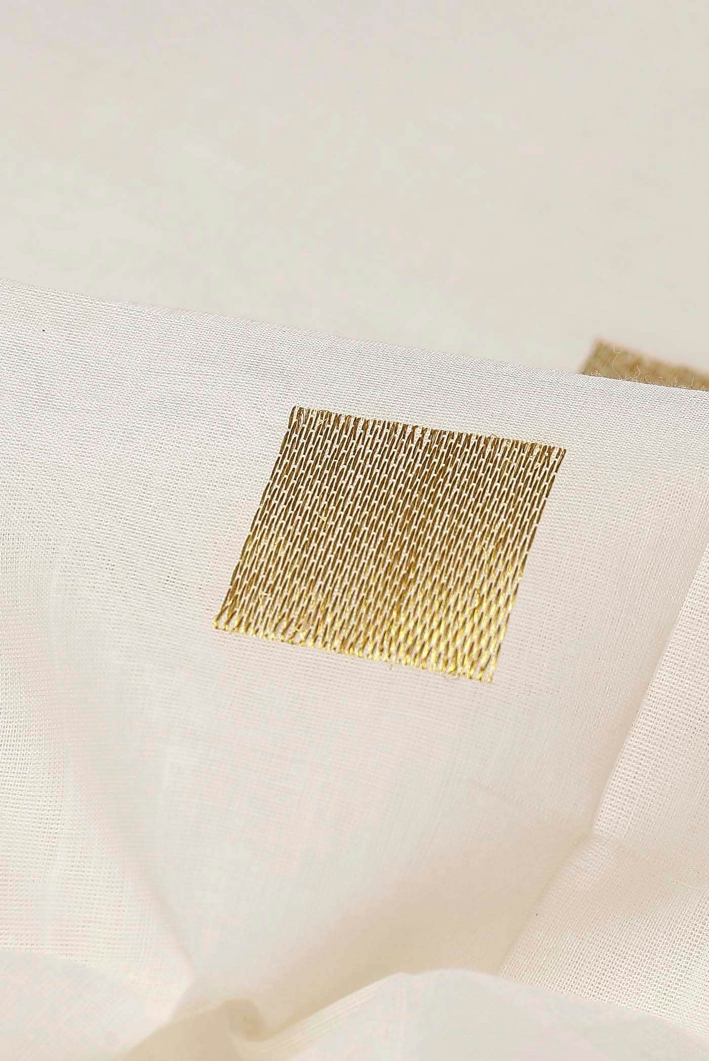 Off White Kerala Cotton - Kasava Saree