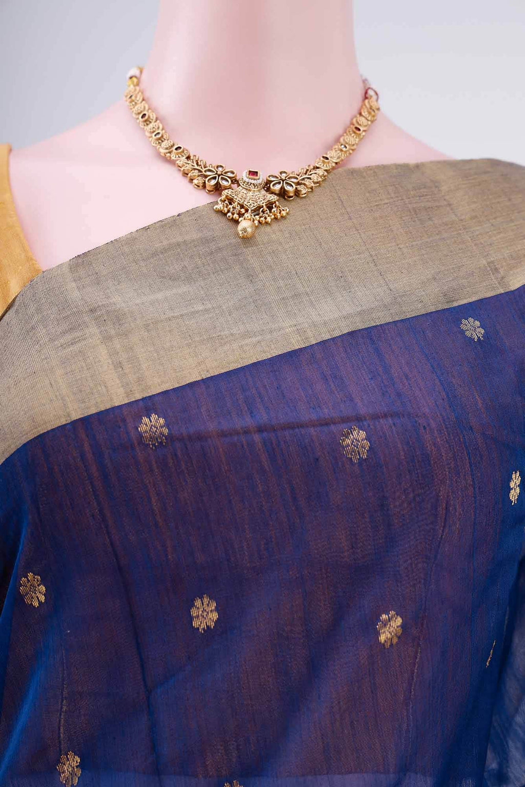 Royal Blue Chanderi Silk Saree