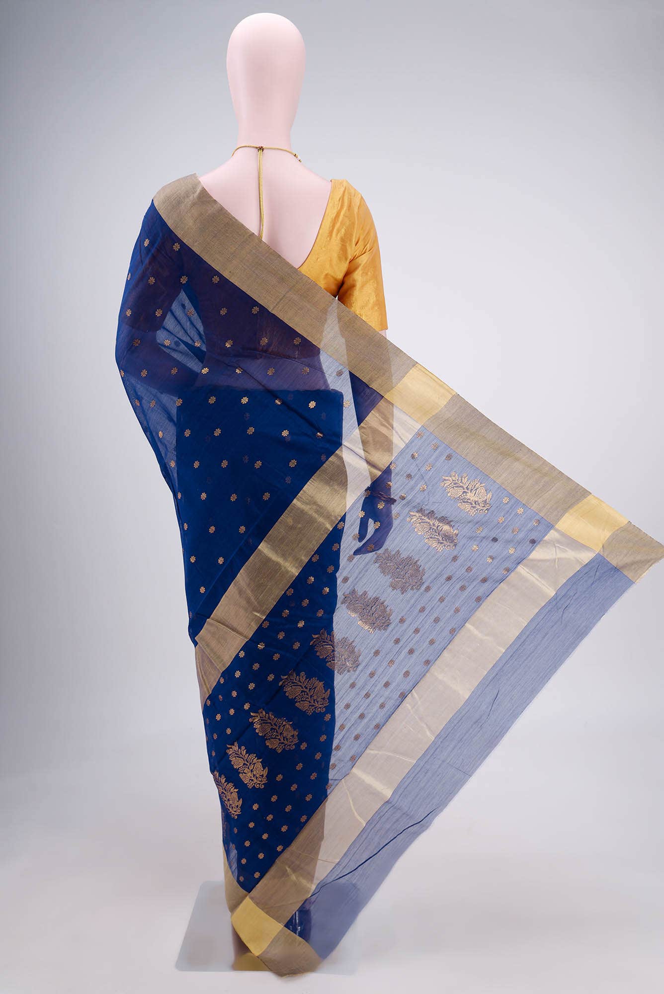 Royal Blue Chanderi Silk Saree