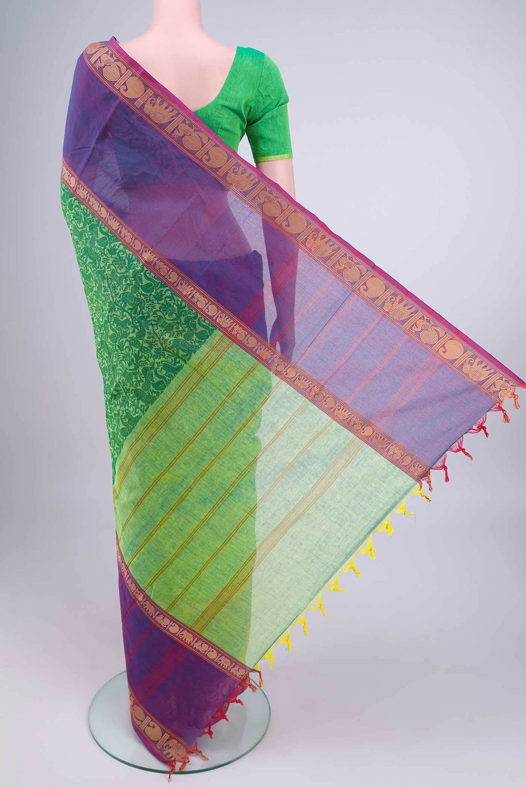 Green Kanchi Cotton Saree