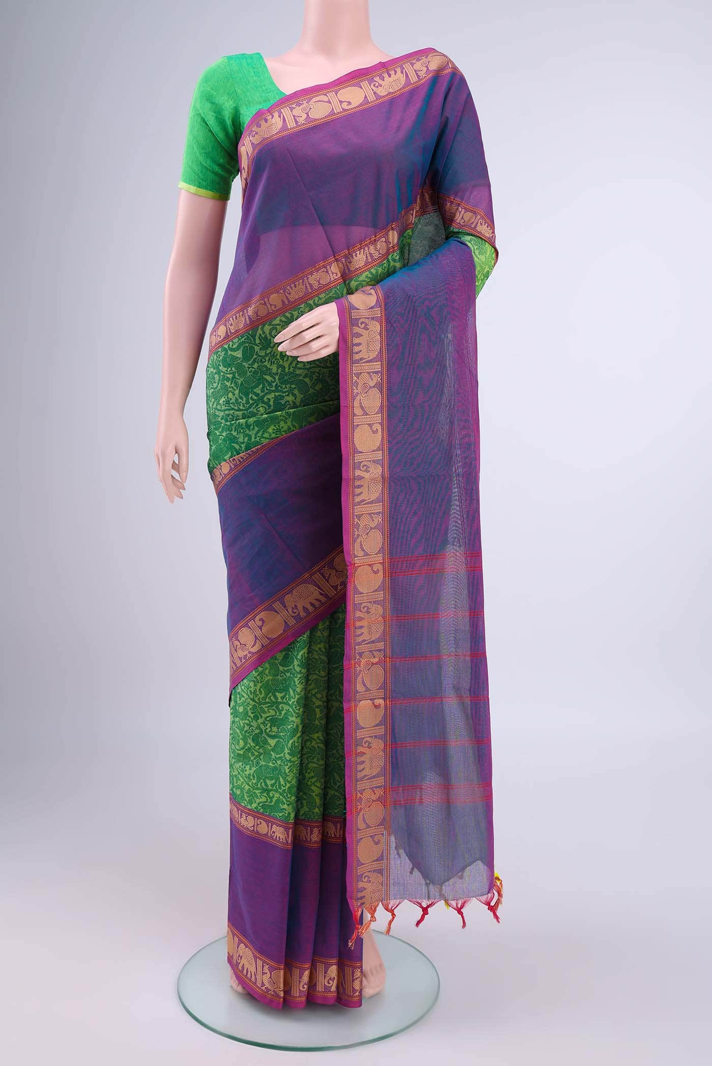 Green Kanchi Cotton Saree